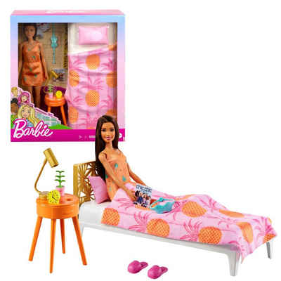 Mattel® Puppenhausmöbel »Schlafzimmer-Spielset und Puppe Barbie Mattel GRG86 Möbel Einrichtung«