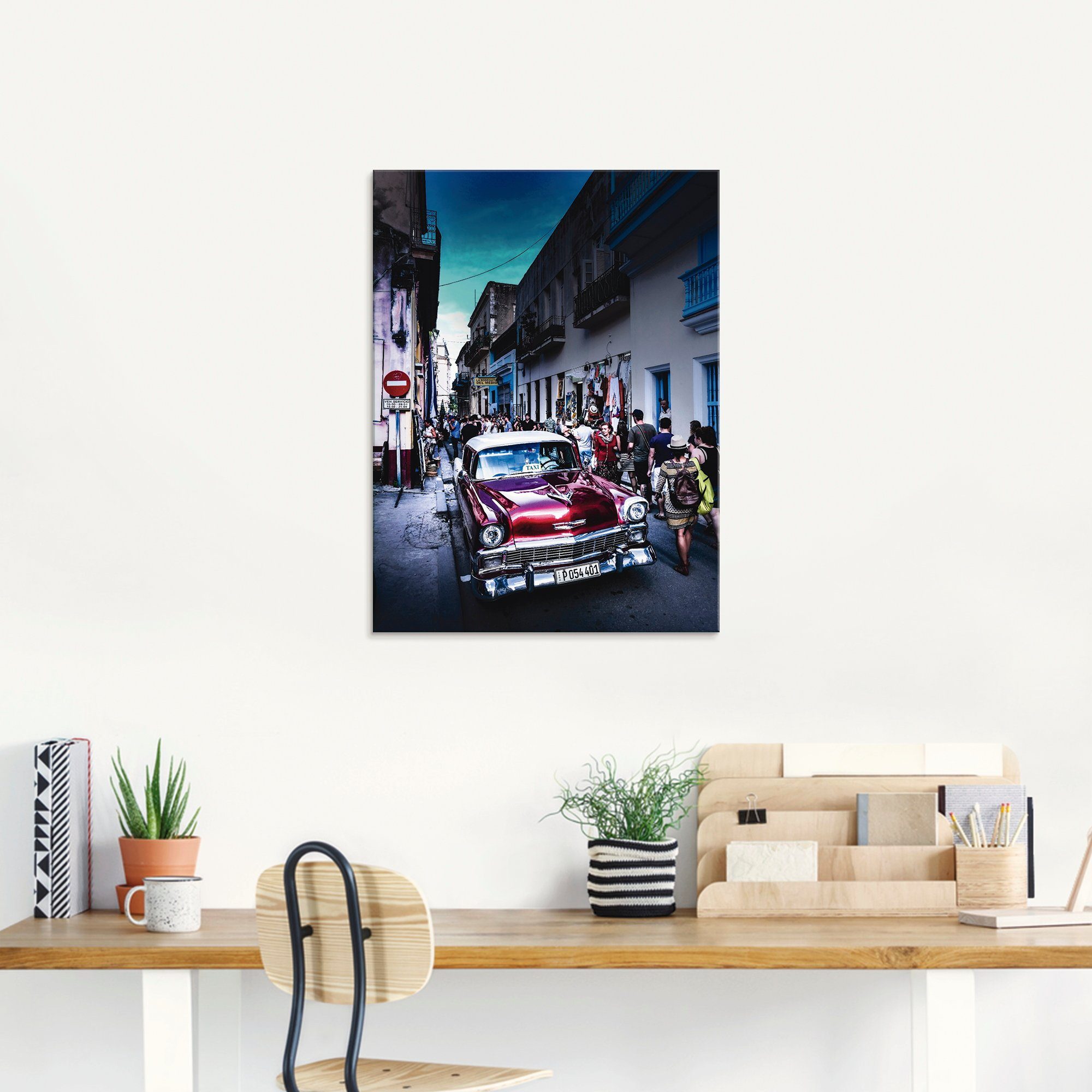 Artland Glasbild Leben in Havanna, Auto (1 St), in verschiedenen Größen