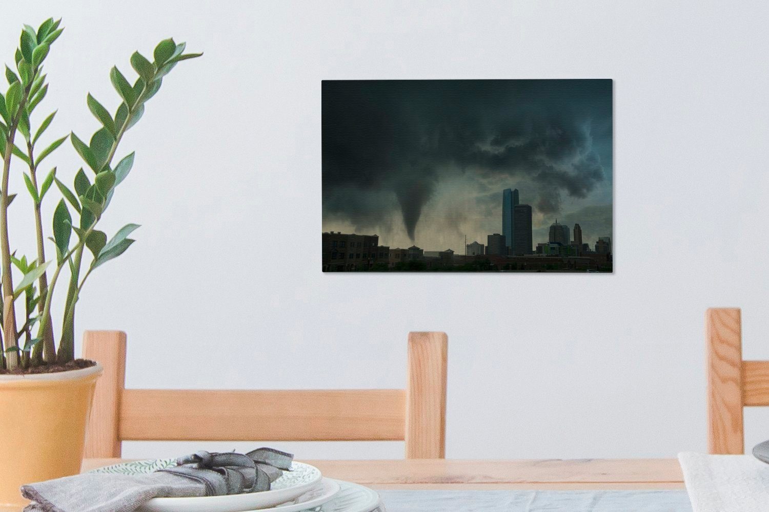 OneMillionCanvasses® Oklahoma Tornado St), in Leinwandbilder, Aufhängefertig, Staaten, cm Wandbild über Leinwandbild City den Ein Wanddeko, 30x20 (1 Vereinigten