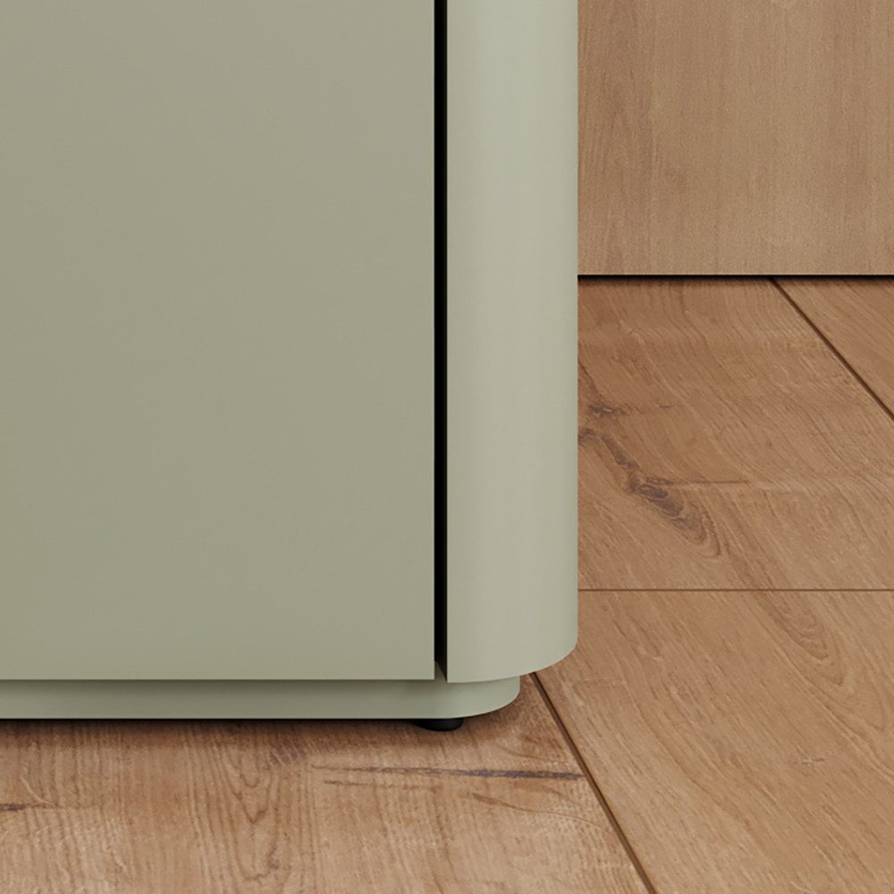 Lomadox Nachtschrank ELOY-141 Grün Eiche Dekor 2er Set Softclose grifflos modern
