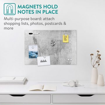 Navaris Magnettafel Magnetpinnwand Memoboard - 60x40cm - abwaschbar - Sichtbeton Design, (1-tlg)