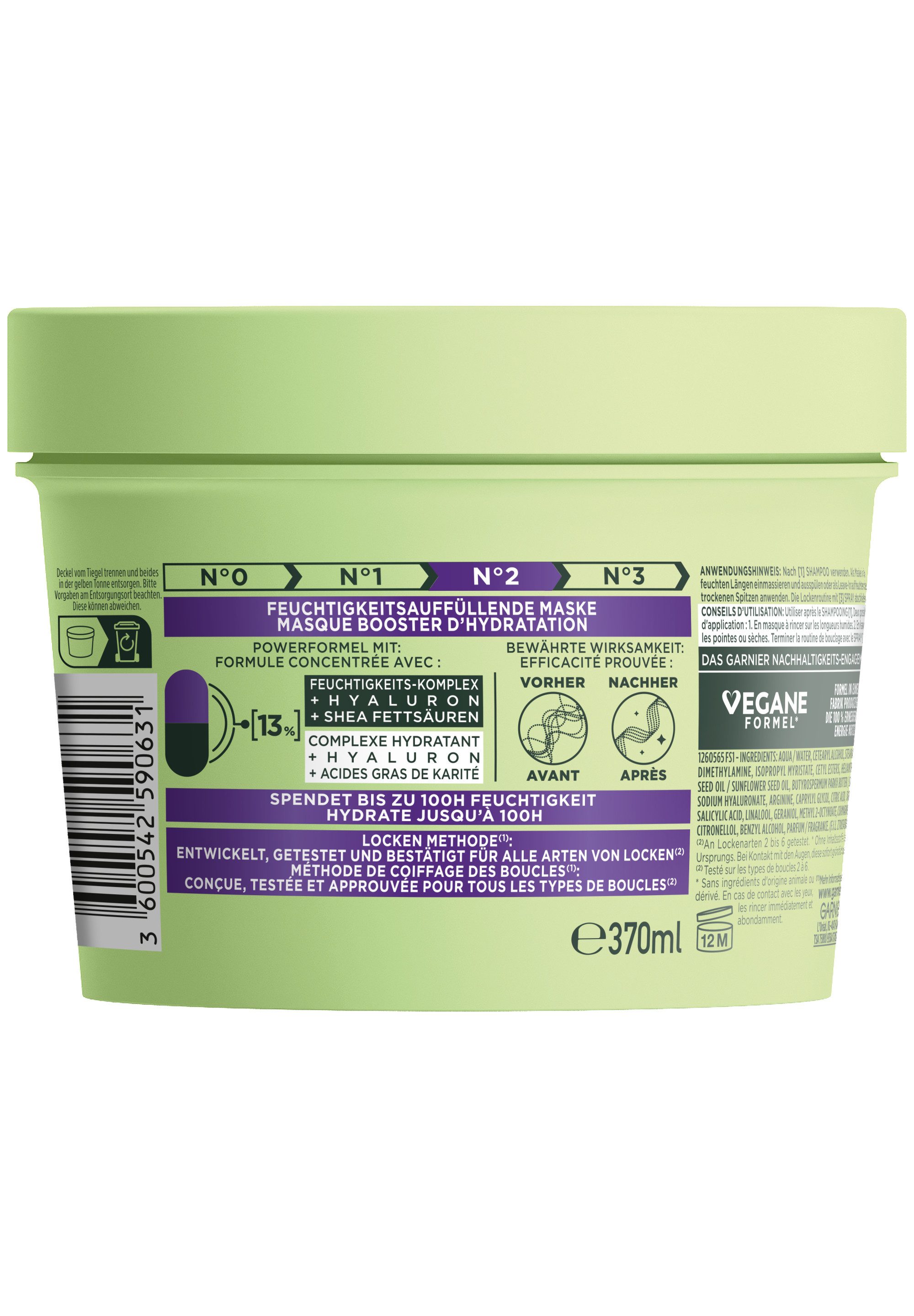 GARNIER Haarmaske GARNIER LOCKEN METHODE, 6er Pack