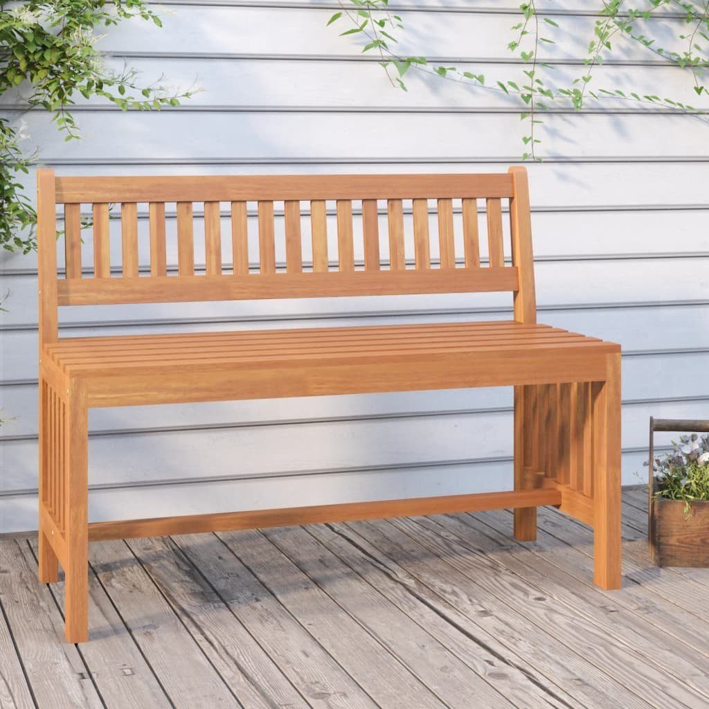vidaXL Gartenbank Gartenbank 110 cm Massivholz Eukalyptus (1-St)