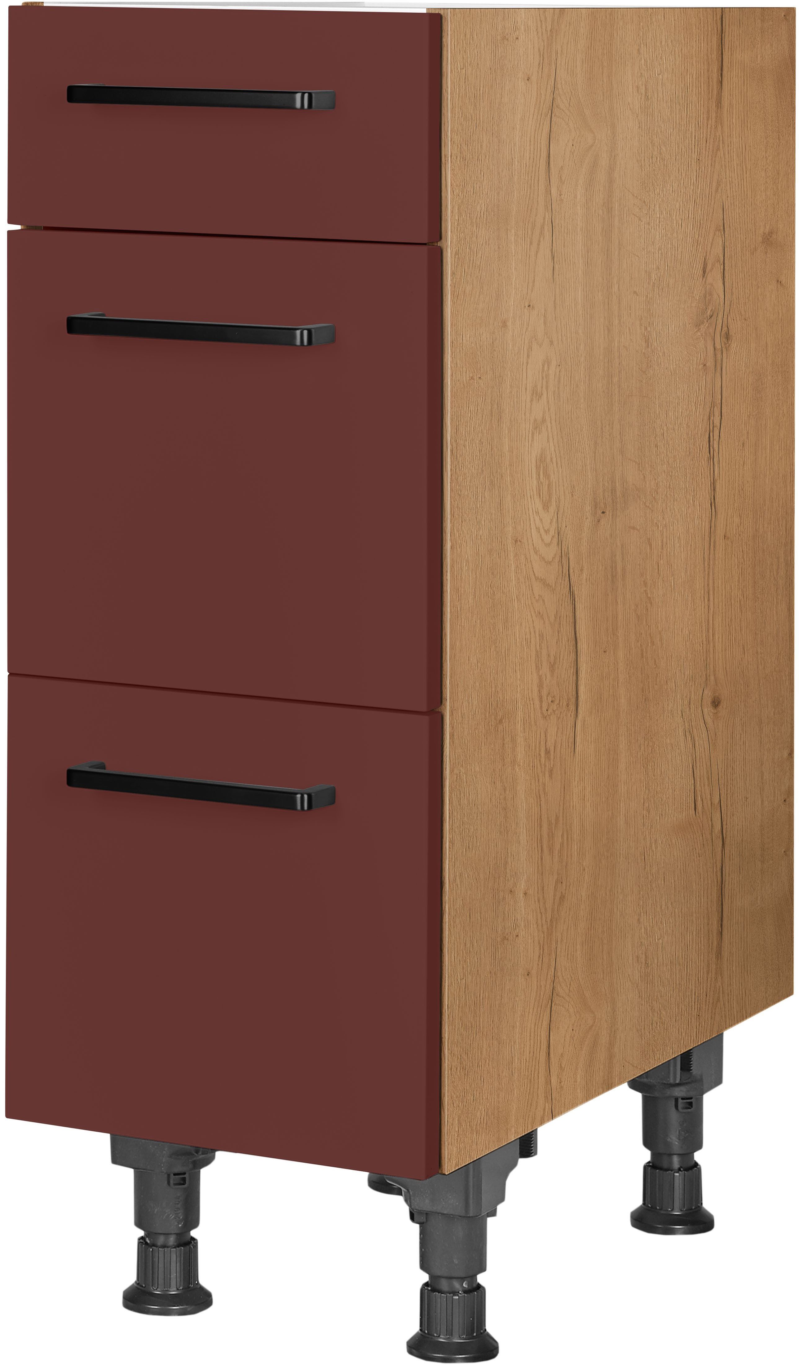 nobilia® Unterschrank "Easytouch", vormontiert, mit höhenverstellbaren Sockelfüßen, in den Breiten 30, 45, 60 und 90 cm, mit Schubkasten und Auszügen