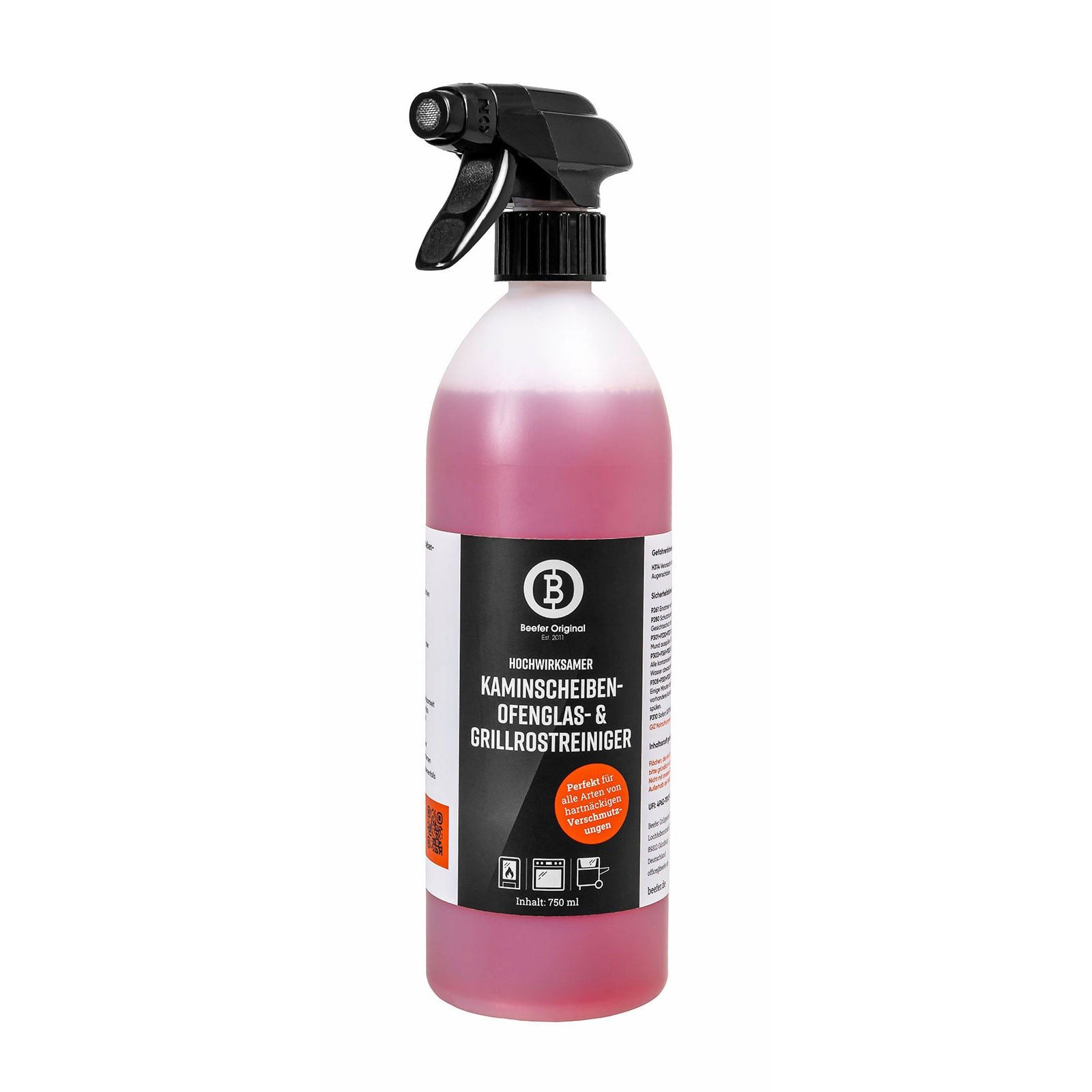 Beefer Gartenkamin BEEFER Kaminscheiben-, Ofenglas- und Grillrostreiniger 750 ml - 101000