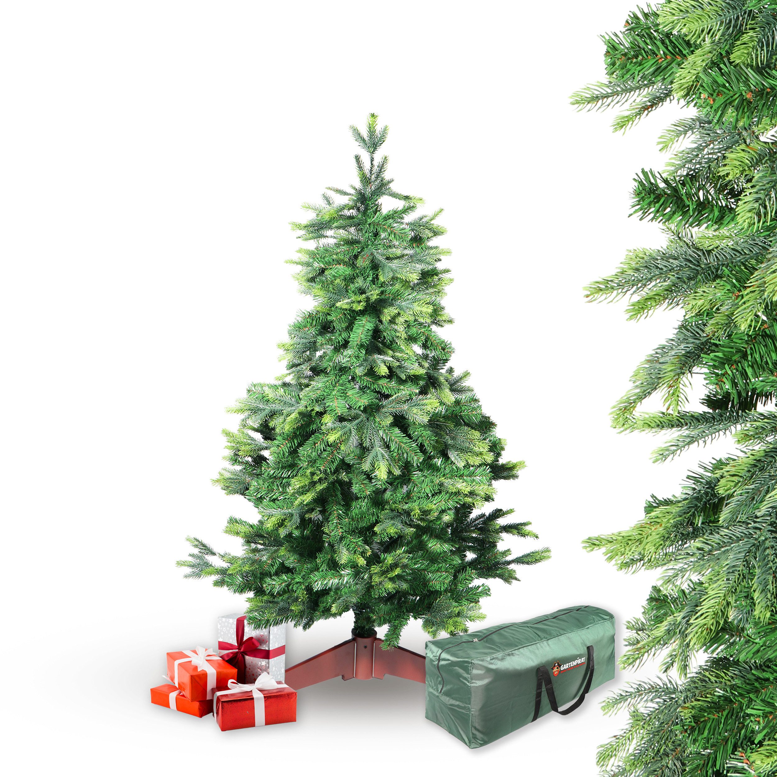 Gartenpirat Künstlicher Weihnachtsbaum BonTree Tanne Christbaum künstlich, Tanne, Natürliches Aussehen, Hochwertige Verarbeitung, Einfacher Aufbau