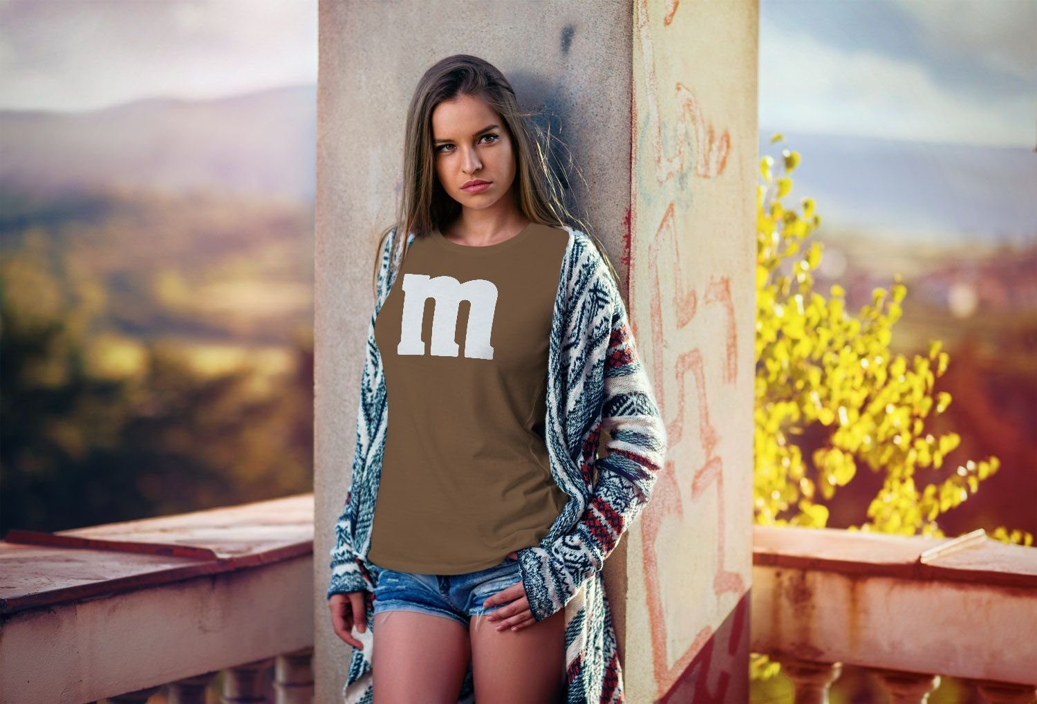 MoonWorks Print-Shirt Damen T-Shirt Gruppen-Kostüm M Aufdruck Kostüm Faschi günstig online kaufen