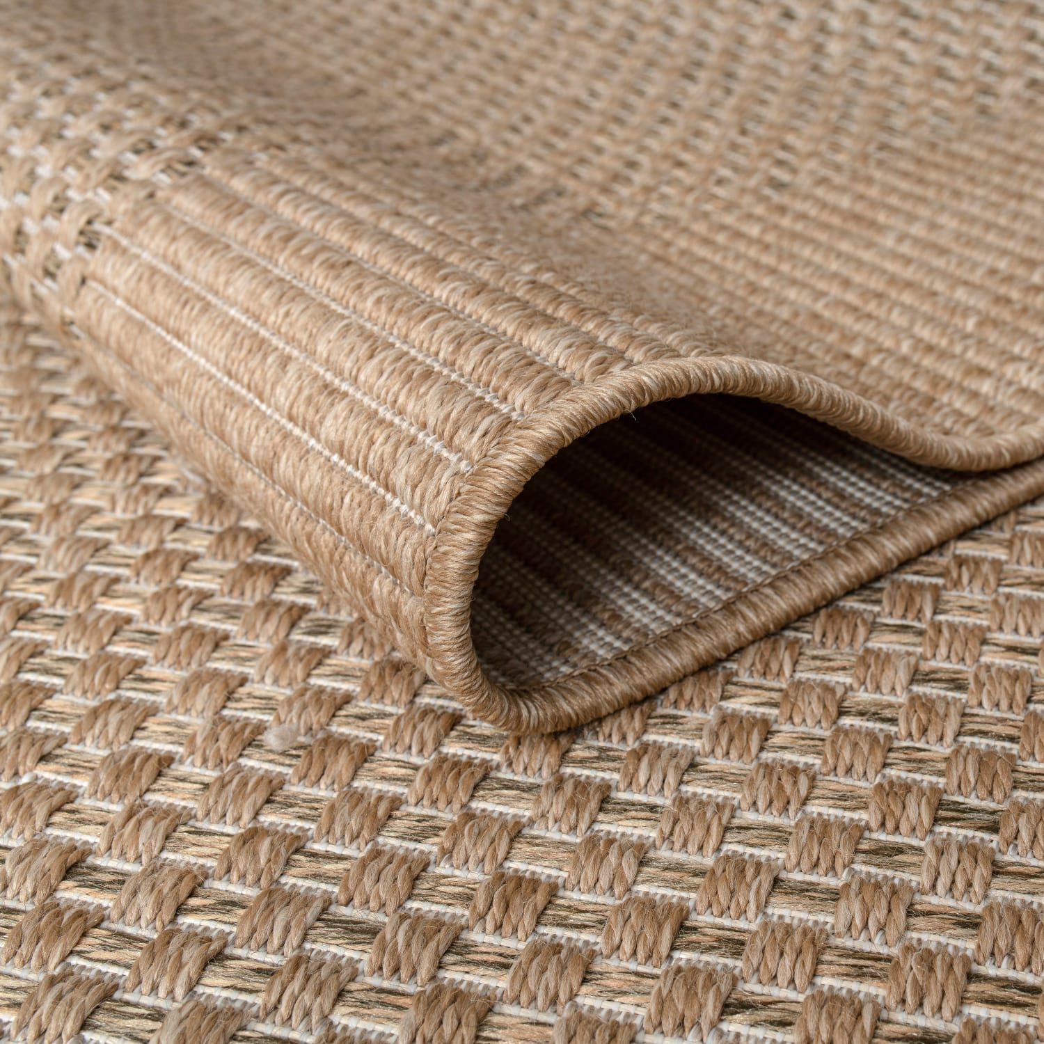 KADIMA DESIGN Teppich Unifarben Bordüre Wohnzimmer schmutzabweisend Teppich Kurzflor, Läufer, Höhe: 4 mm, 100% Polypropylen, Rücken aus Polypropylen, 80x150cm,  – Bild 4 von 5