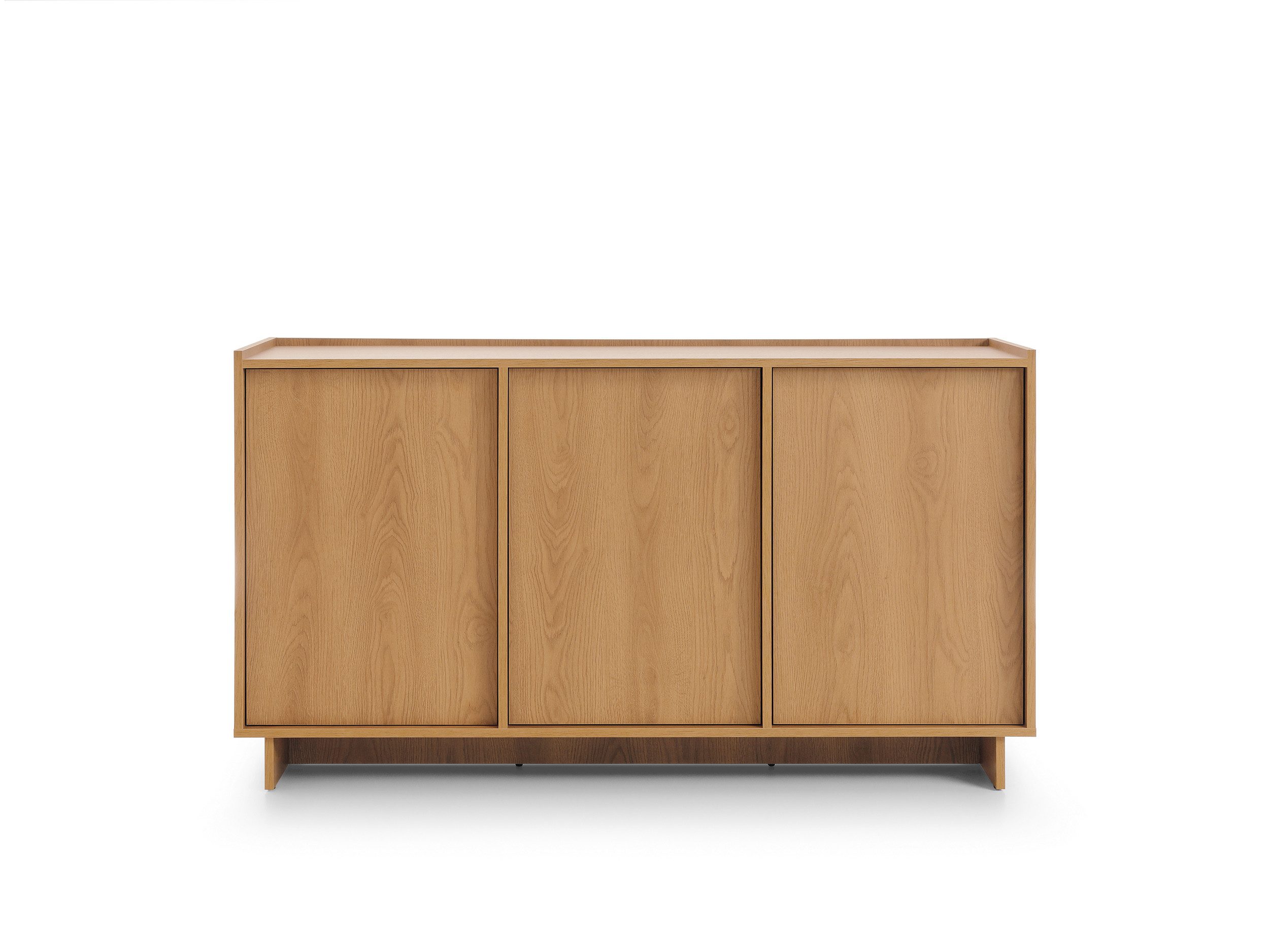 MOEBLO Kommode LILIE K147 (Eiche Caramel – moderne 3-türige Kommode, Sideboard & Stauraummöbel im minimalistischen Design Japandi Style Wohnzimmer Schlafzimmer  – Bild 3 von 5