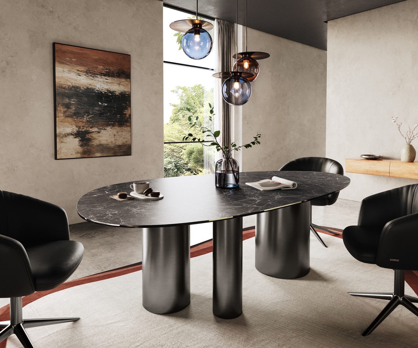 DELIFE Esstisch Edge, Oval Keramik Laminam® günstig online kaufen