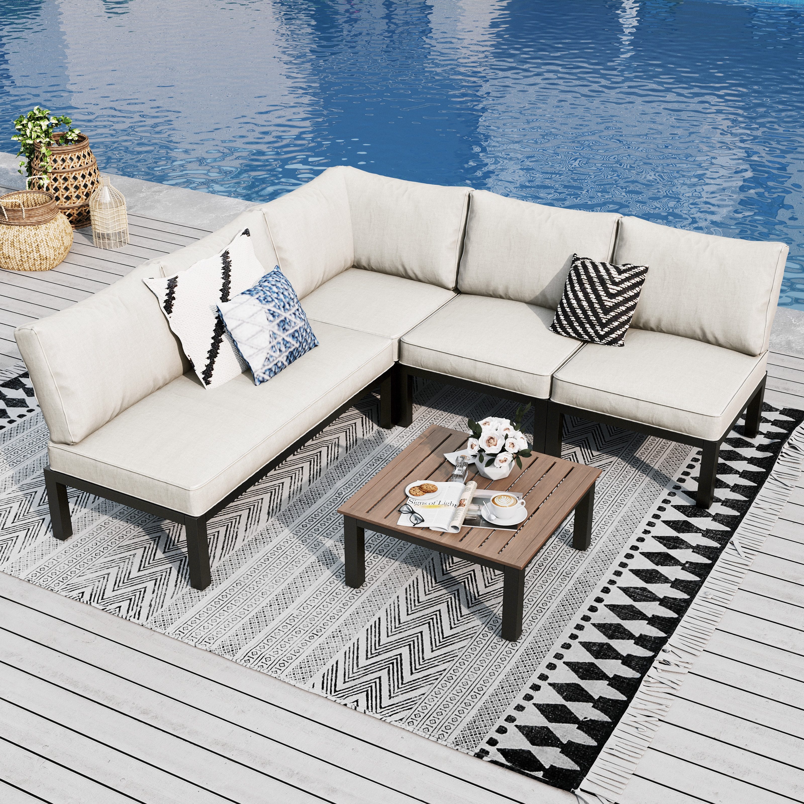 PHI VILLA Gartenlounge-Set, (Gartenmöbel Balkonmöbel Set günstig online kaufen