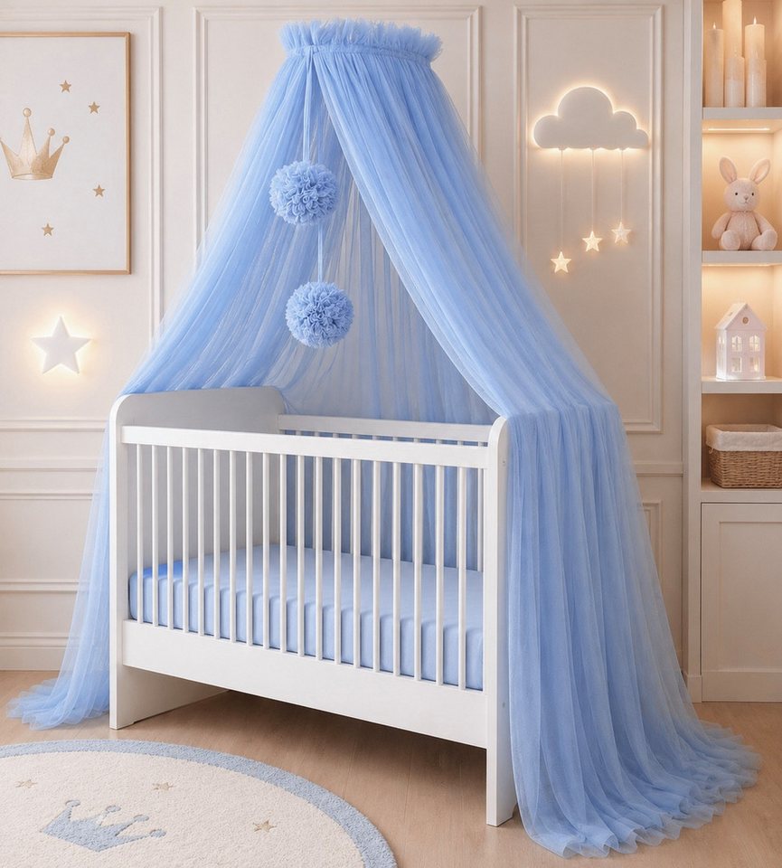 Baby Fancyroom Betthimmel Betthimmel aus 12 Meter Tüll aus 1. Klasse für Kinderbett Gitterbett, Himmel für Babybett Kinderbett
