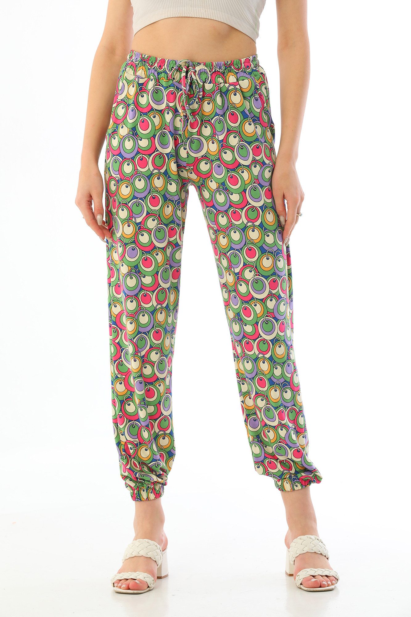 Bongual Haremshose Sommerhose Aladinhose Retro Kreise günstig online kaufen