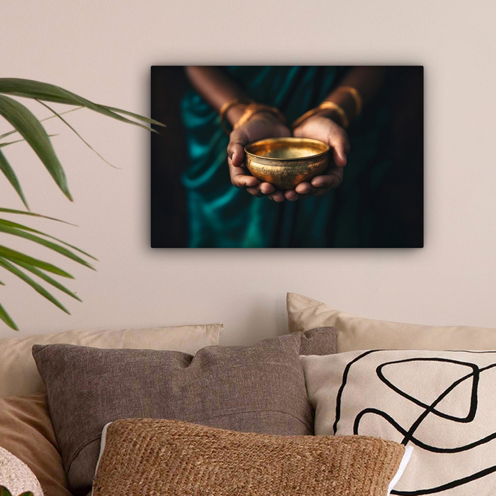 OneMillionCanvasses® Leinwandbild Gold - Schale - günstig online kaufen