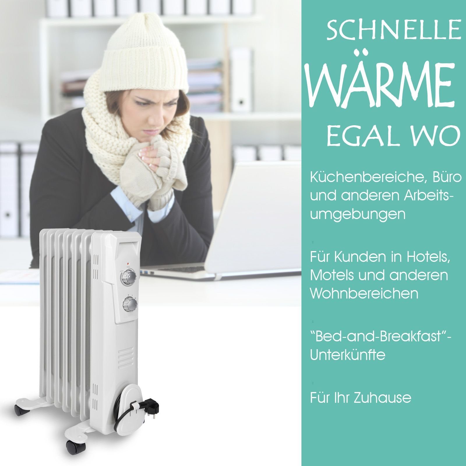 bmf-versand Heizlüfter Elektrischer Heizkörper Bad Ölradiator mobil Heizung günstig online kaufen