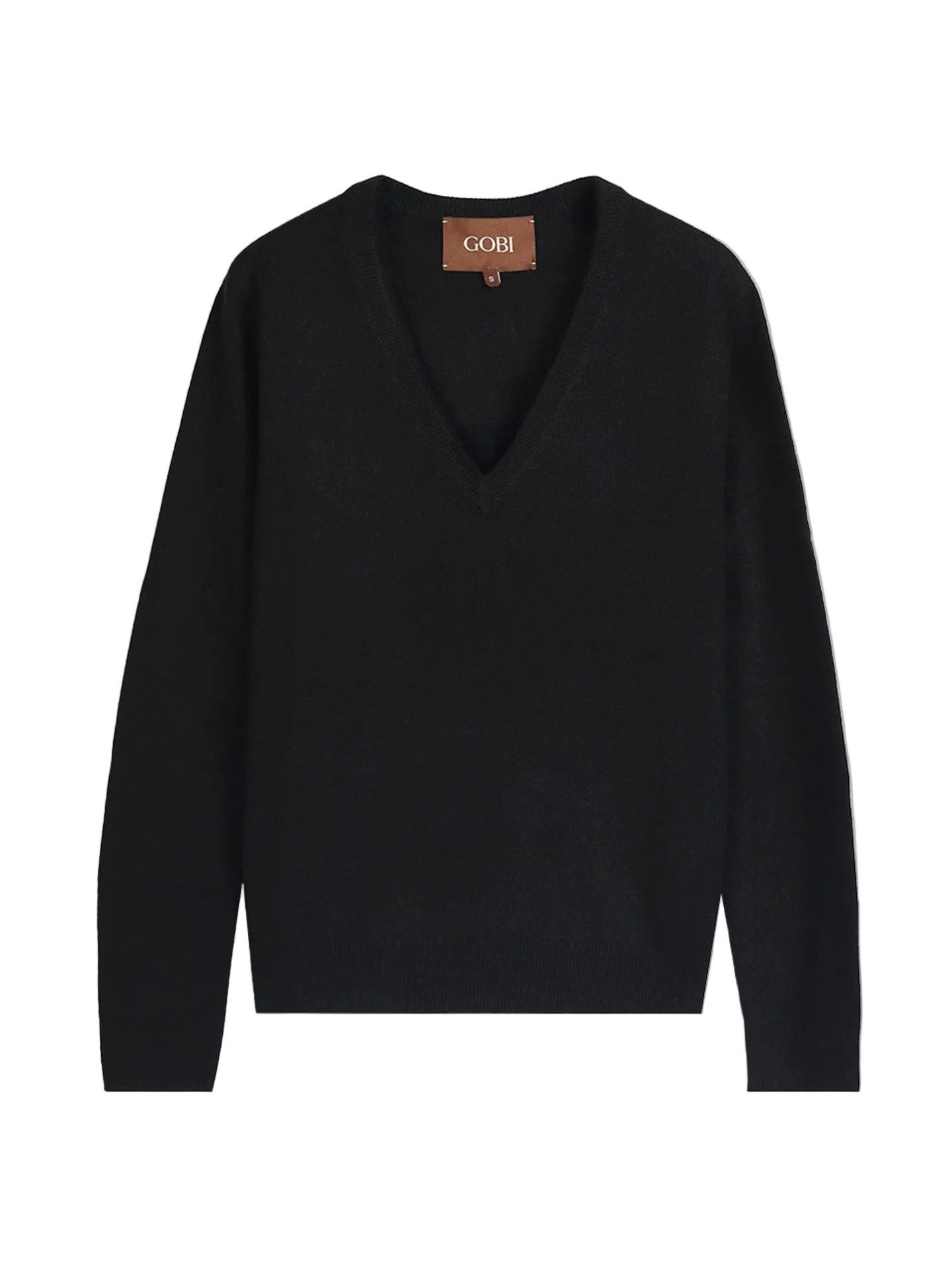 GOBI Cashmere Polokragenpullover Kaschmirpullover mit tiefem V-Ausschnitt