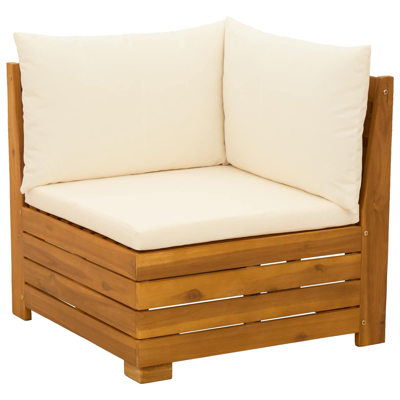 vidaXL Sofaelement Garten Sofa Eck Massivholz Braun (1 St)