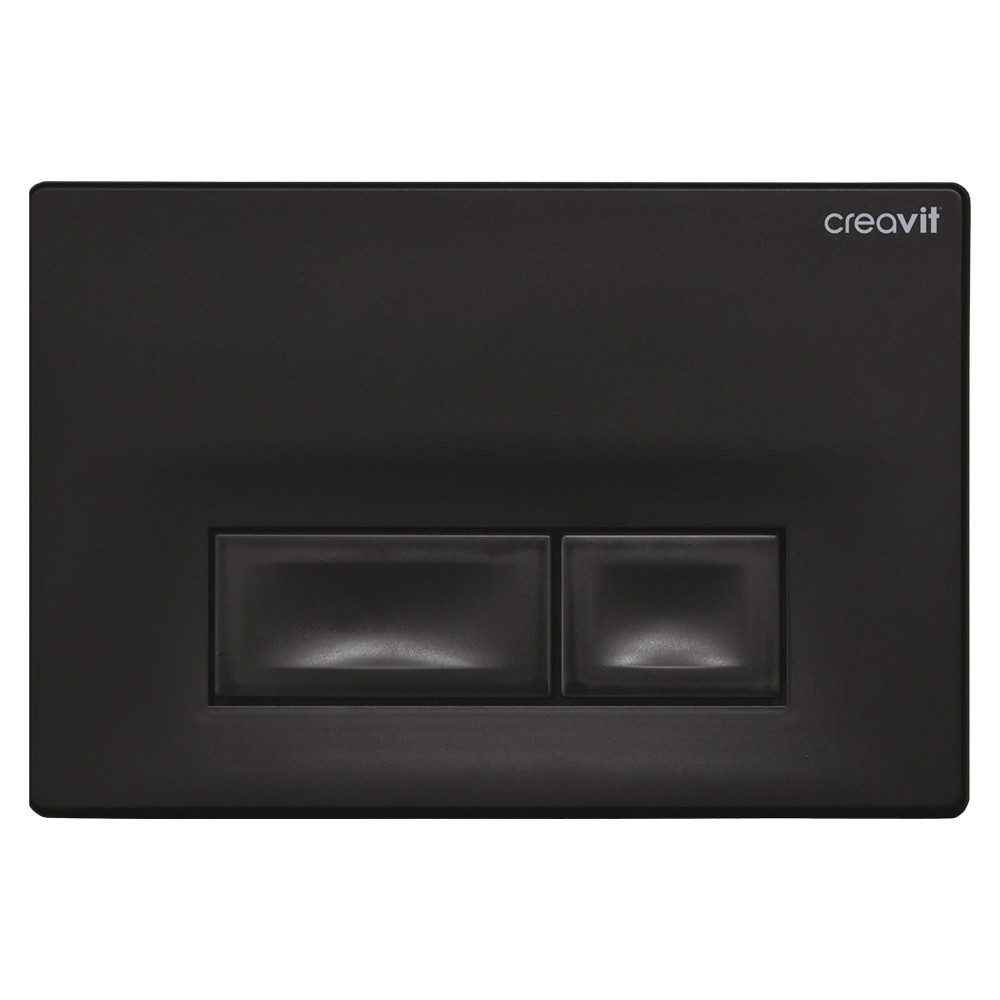 Creavit Betätigungsplatte GP3002.01, (1 tlg), Creavit Ore WC Betätigungsplatte 2-Mengen-Spülung Schwarz matt