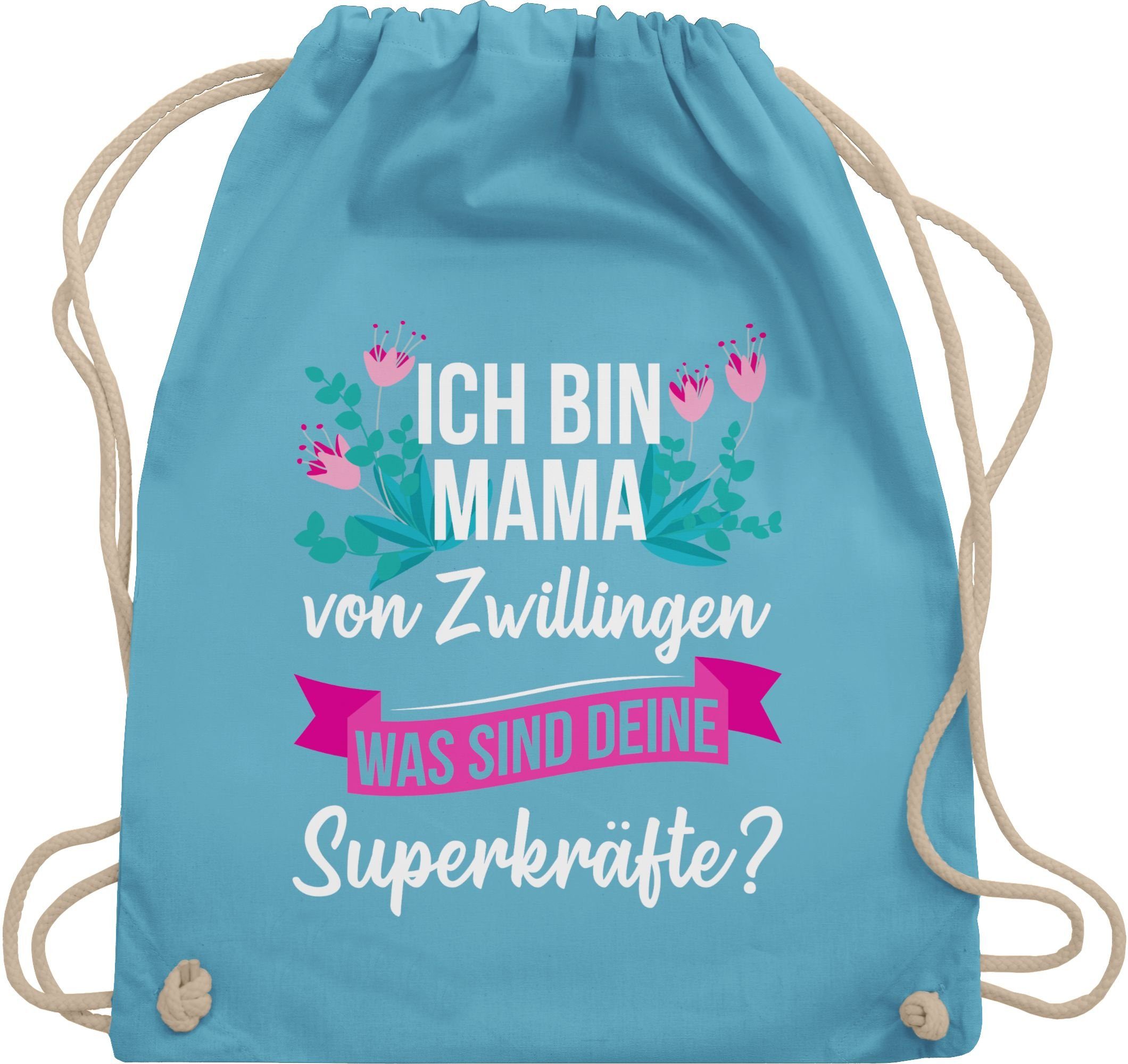 Turnbeutel Ich bin Mama von Zwillingen was sind deine Superkräfte