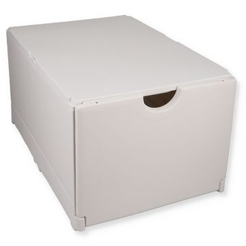 GarPet Aufbewahrungsbox Aufbewahrungsbox mit Frontöffnung Stapel Plastik Modul Kunststoff Box