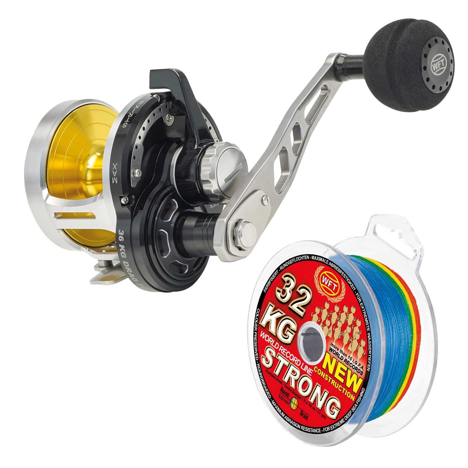 WFT Multirolle), WFT Sen Sea 12 LD LH 9+2 plus Exact Schnur 420m Multirolle