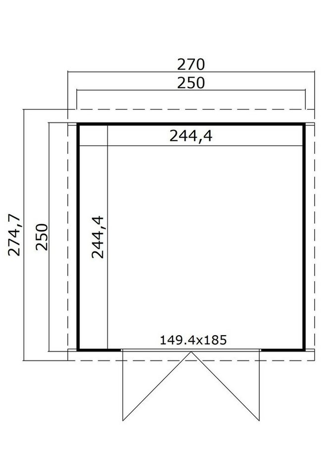Thumbnail - LASITA MAJA Gartenhaus Zambezi 4, BxT: 270x274 cm