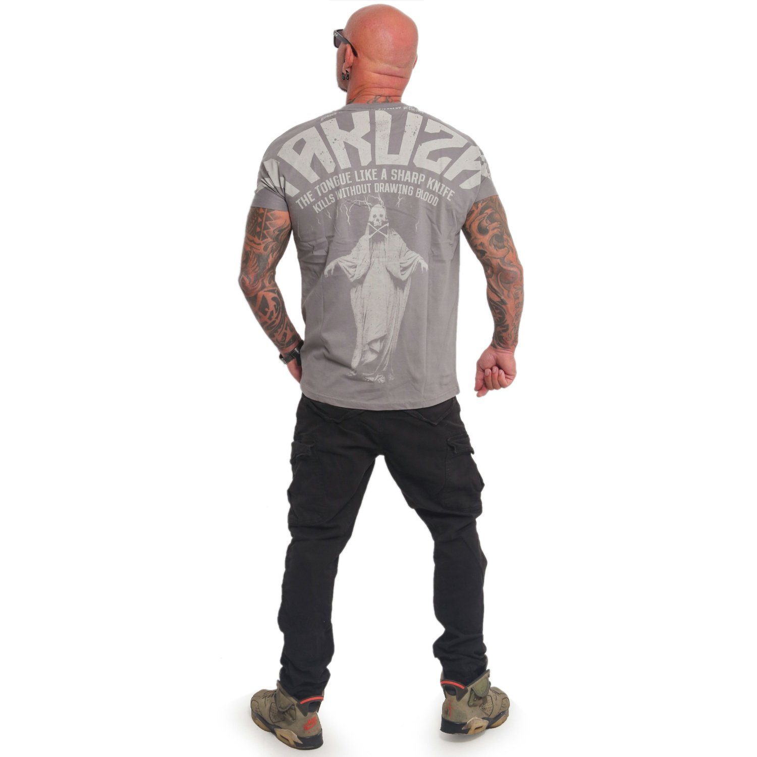 T-Shirt steel YAKUZA gray Sharp Knife