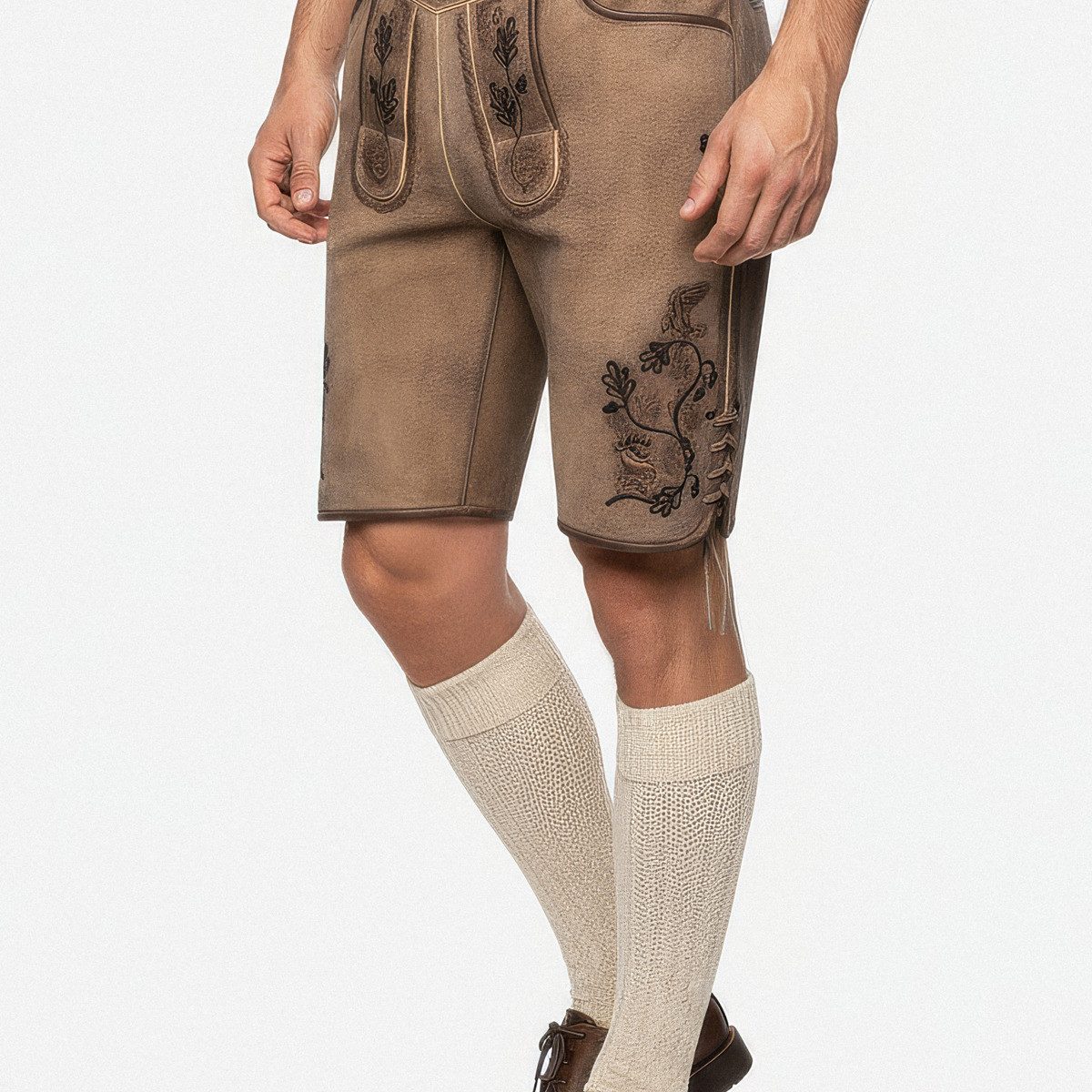 Spieth & Wensky Trachtenlederhose Archibald Herren (1-tlg) Trachtenlederhose, Trachtenhose, Bayerische Lederhose, Oktoberfest