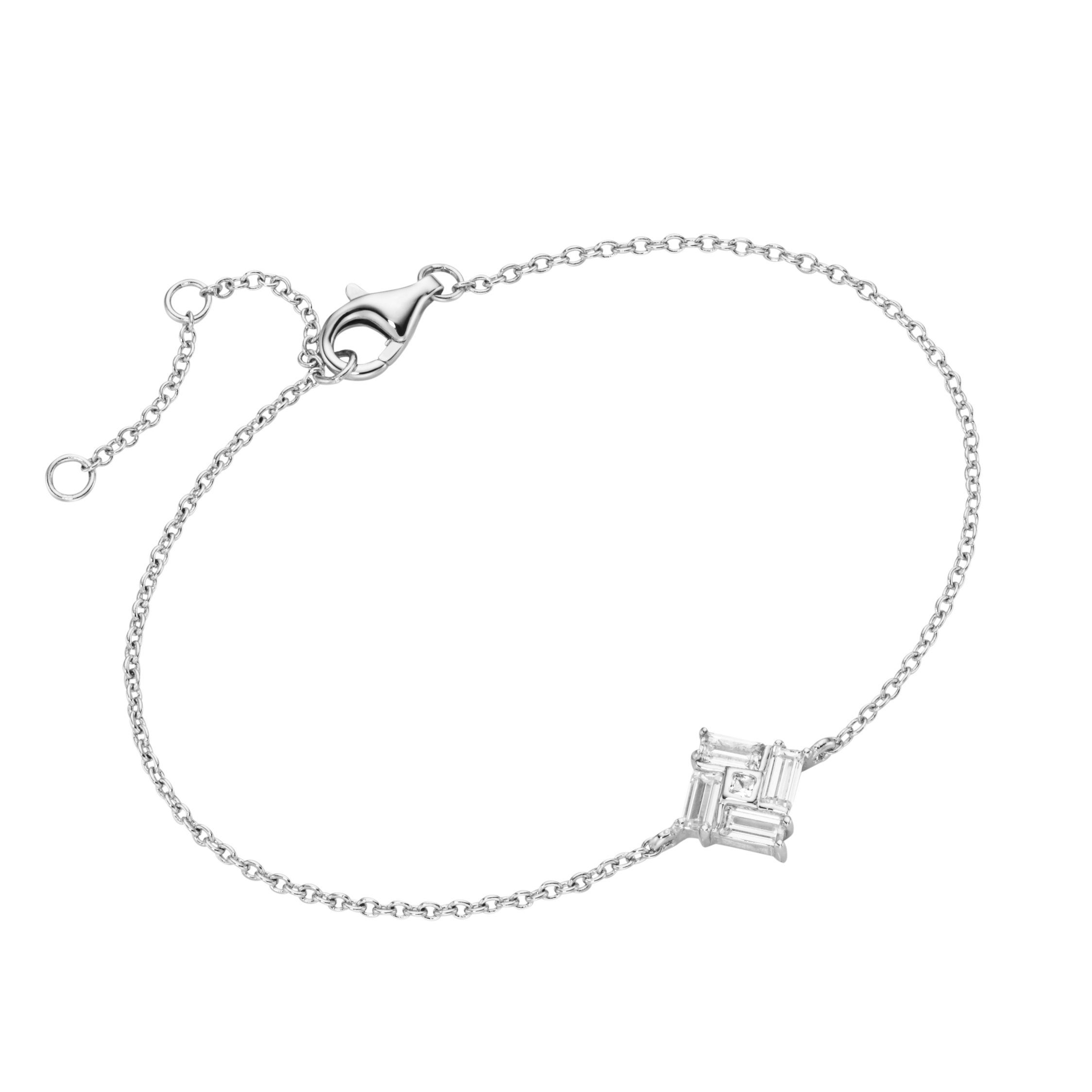 Smart Jewel Armband mit Steinen, Silber Zirkonia 925