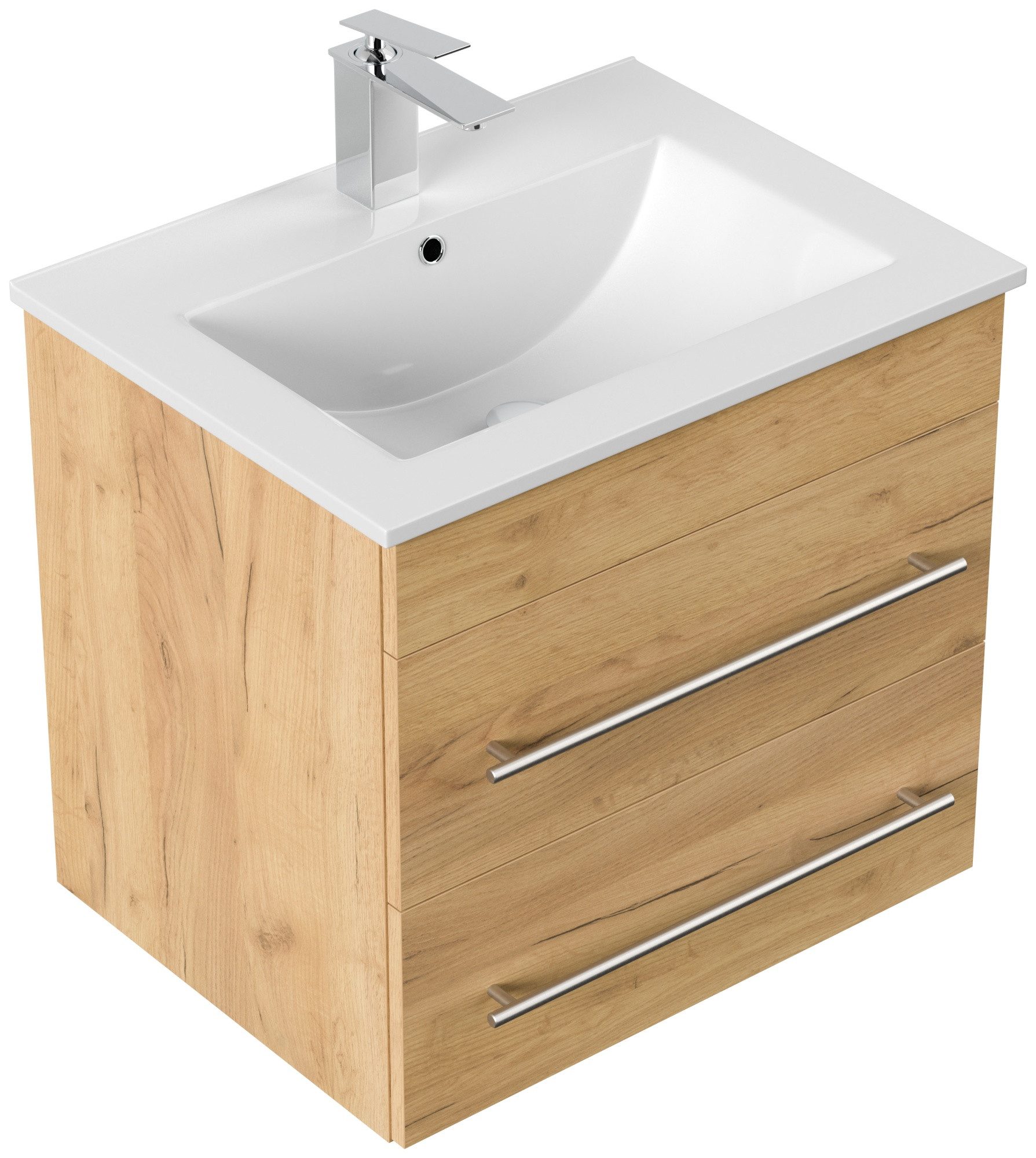 Magnolia Home Waschtisch Badmöbel Milet SoftClose eiche gold