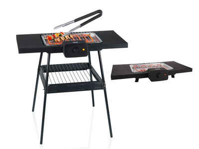 Tristar Elektro-Standgrill, 2000 W, Tischgrill Garten-Grill elektrischer Camper Camping-Grill & Grillzange