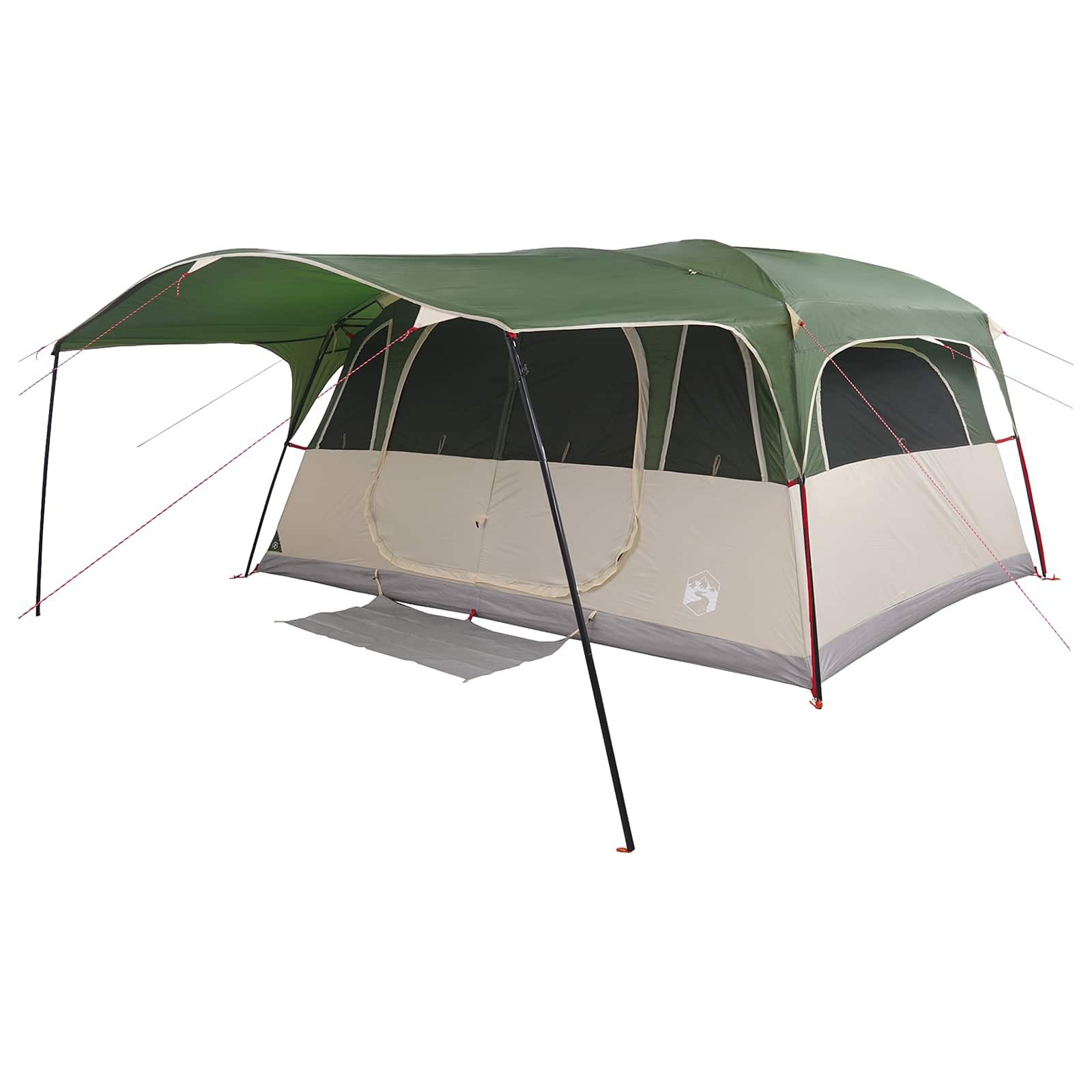 vidaXL Tunnelzelt Tunnelzelt mit Dach Grün 427 x 305 x 205 cm Polyester und Stahl, (1 tlg)