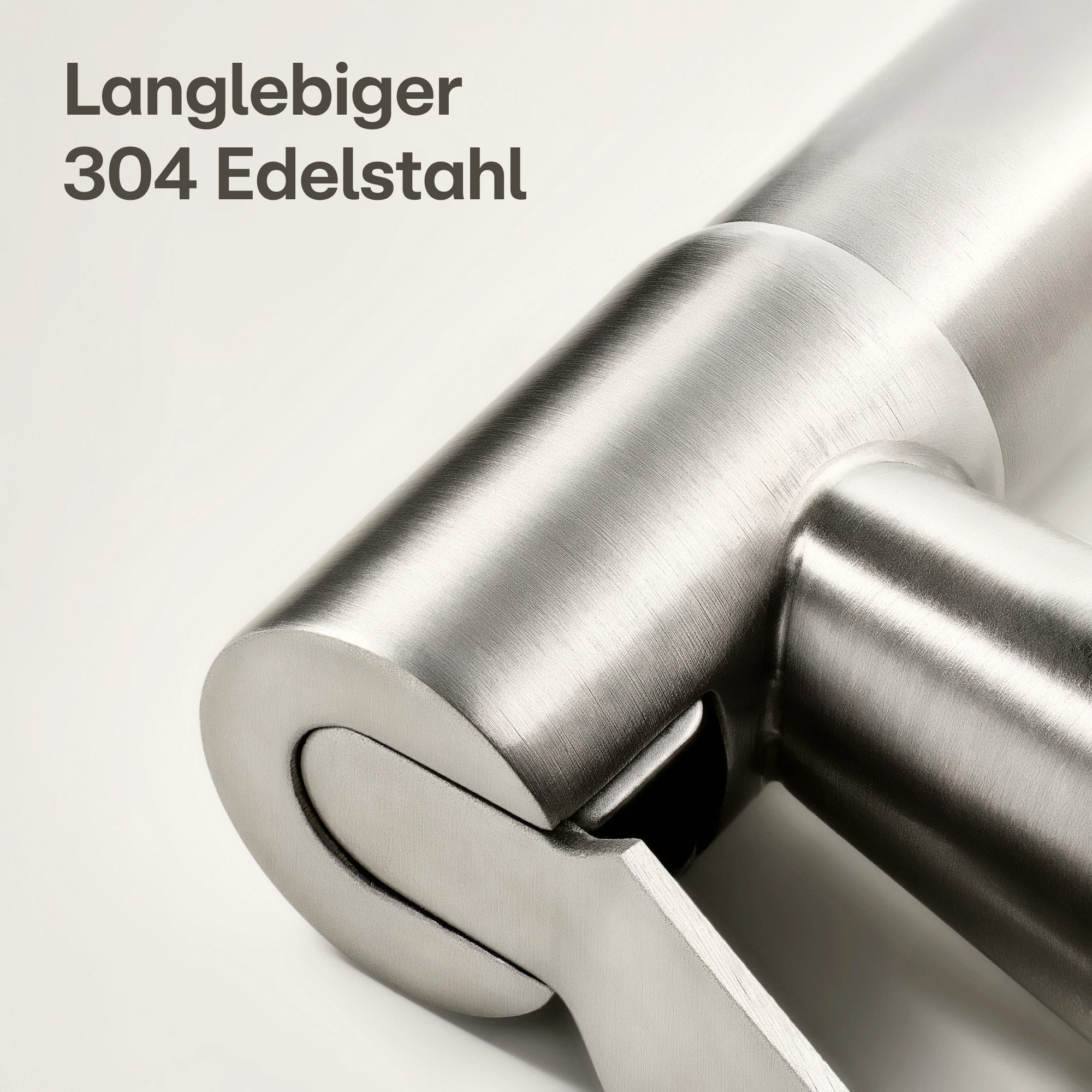 Praknu Bidetarmatur Bidet Handbrause - Duschkopf mit Halterung Edelstahl (Set) Duschkopf mit Halterung, rostfreier Edelstahl, inkl. 2 Dichtungen