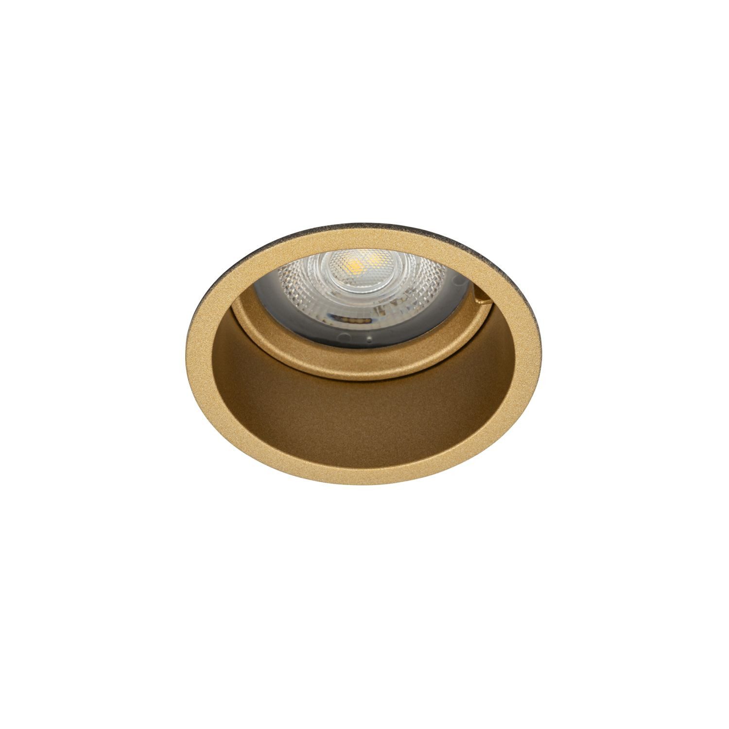 Licht-Erlebnisse Einbauleuchte PARISO, ohne Leuchtmittel, D: 7 cm rund in Gold GU10 Modern