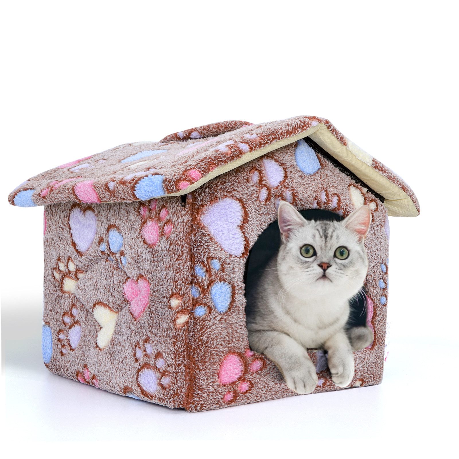 nobleza Hundehütte Hundehütte für Hunde Katzen Winterfest Hundehaus
