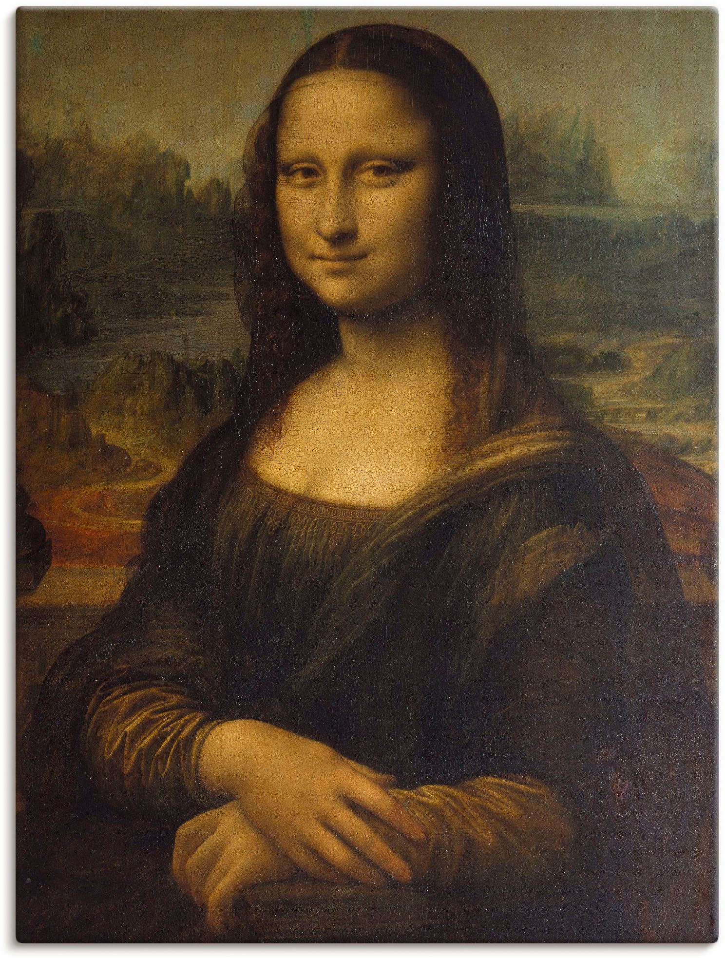 Artland Wandbild Mona Lisa. Um 1503, Porträts (1 St), als Leinwandbild, Poster in verschied. Größen
