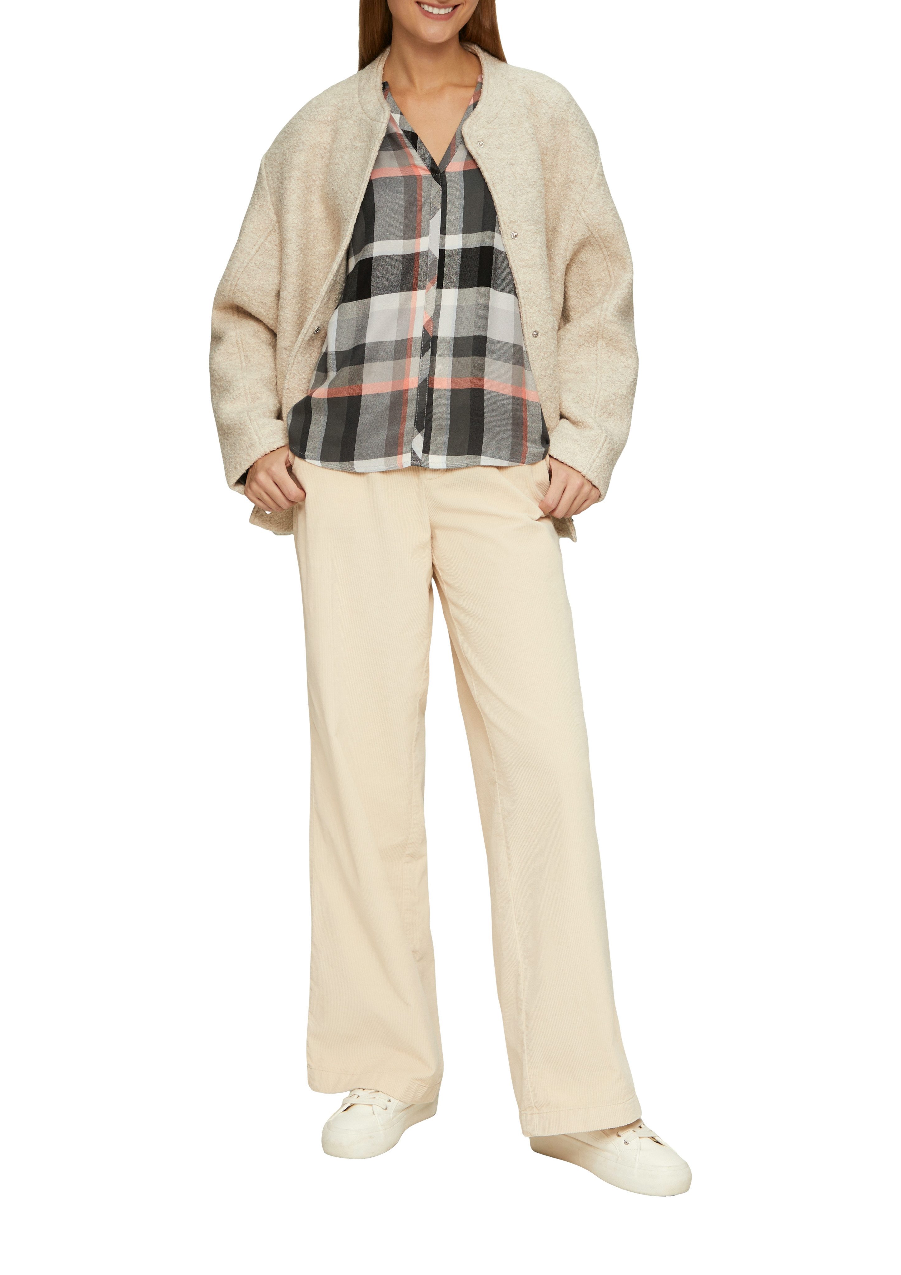 s.Oliver Langarmbluse mit Karo Muster günstig online kaufen