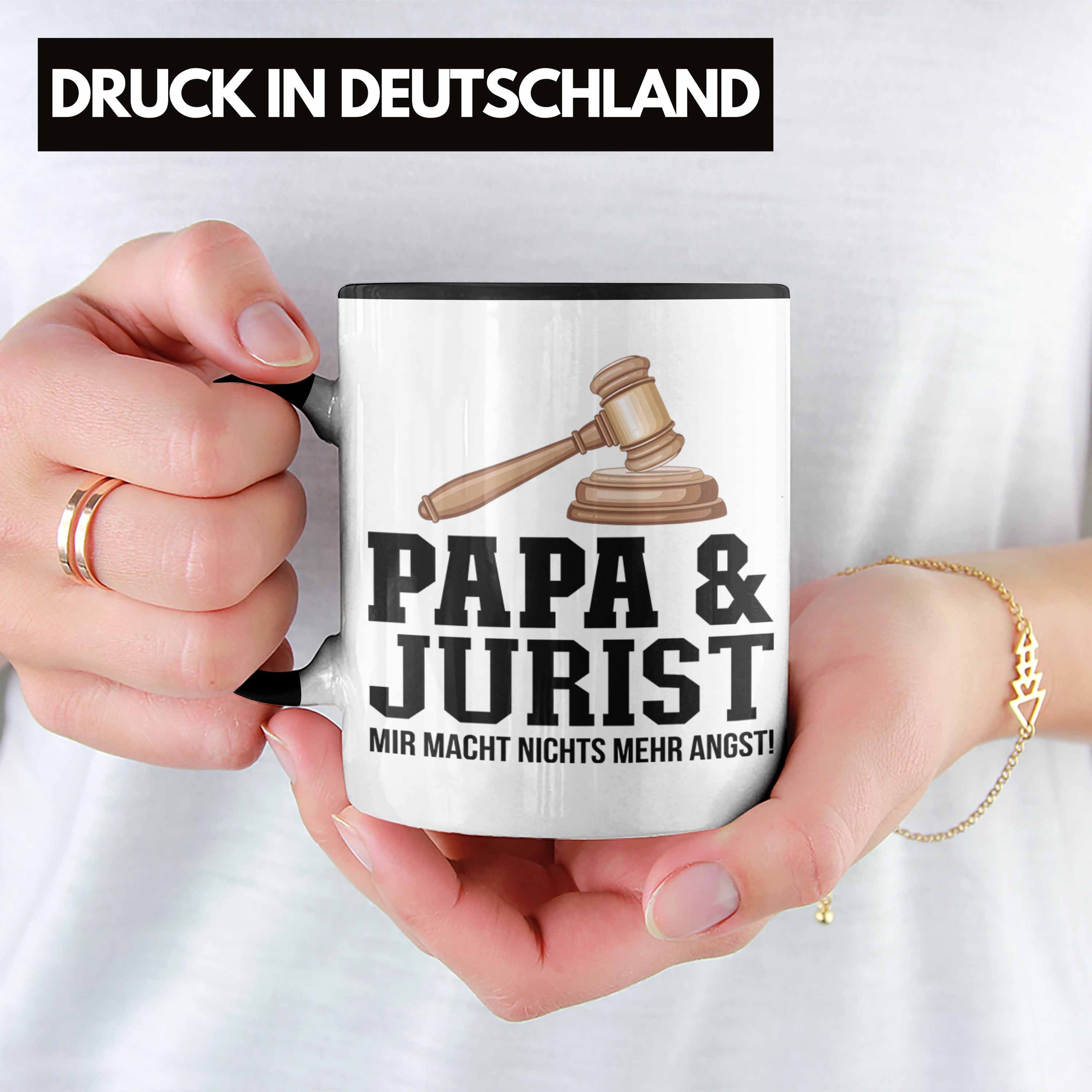 Trendation Tasse Trendation - Papa Jura Jurist Juriste Geschenkidee Tasse Vater und für Schwarz