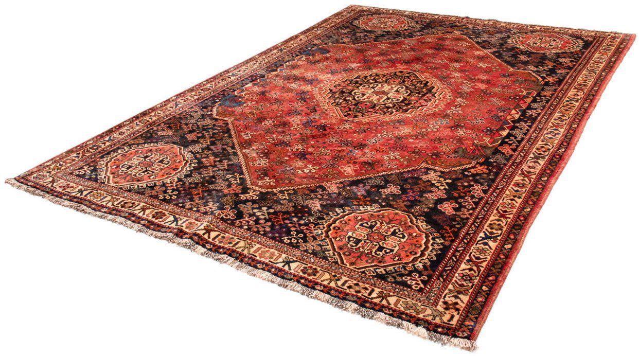 Wollteppich Shiraz Medaillon Rosso 294 x 202 cm, morgenland, rechteckig, Höhe: 10 mm, Unikat mit Zertifikat | Kurzflor-Teppiche