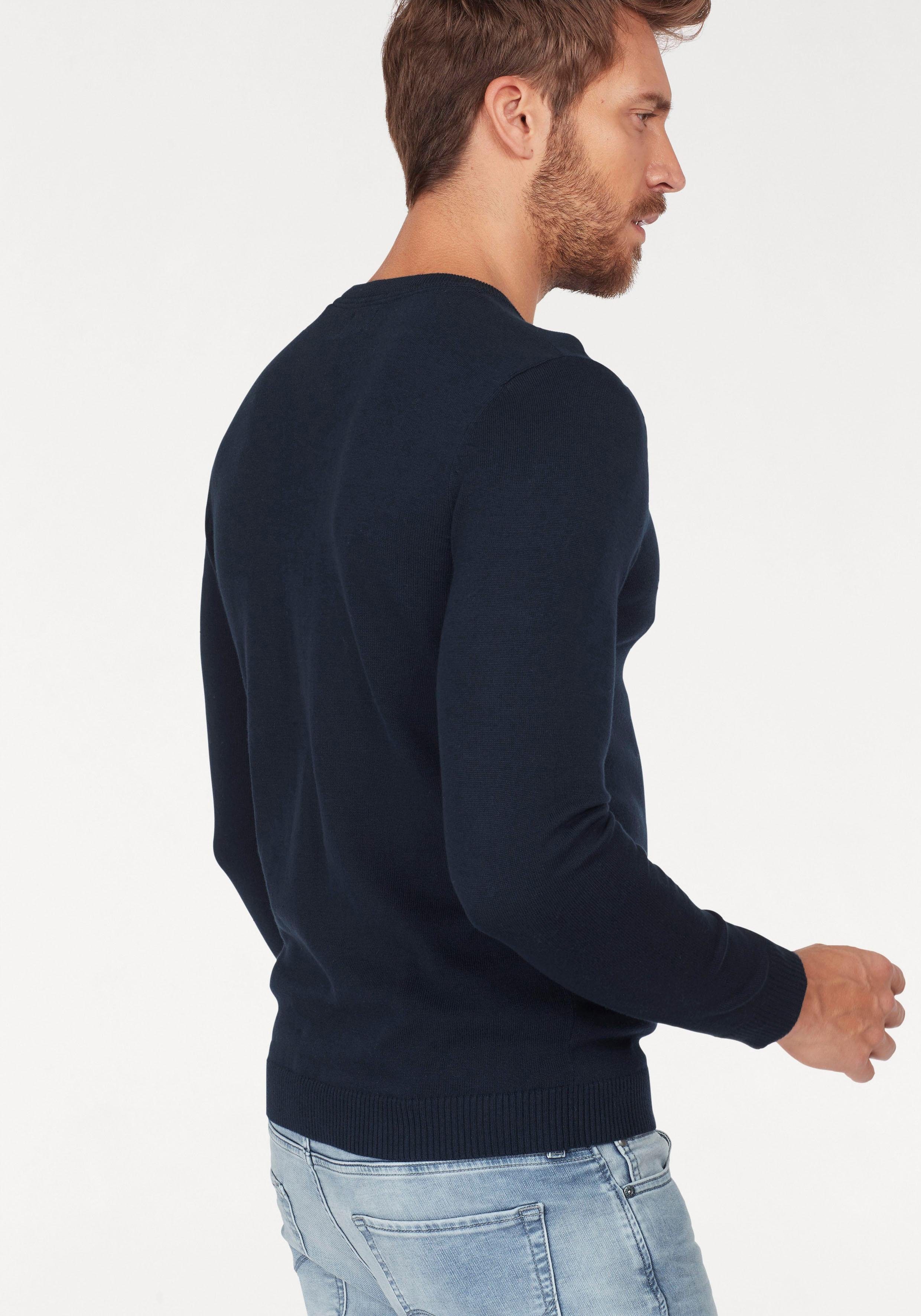 Jack & Jones V-Ausschnitt-Pullover JJEBASIC mit V-Ausschnitt, ideal für Herbst und Alltag unifarben, modisch, slim fit, Baumwolle, V-Ausschnitt