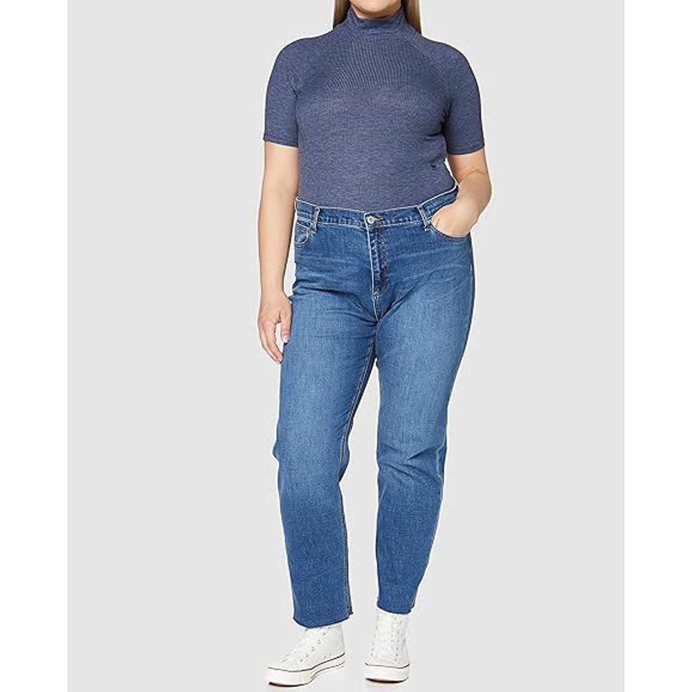 G-STAR Strumpfhose Damen Melam Slim Body Tops Size XS (1 St) Melam Slim Body wmn Slv Servant Blue HTR Size XS