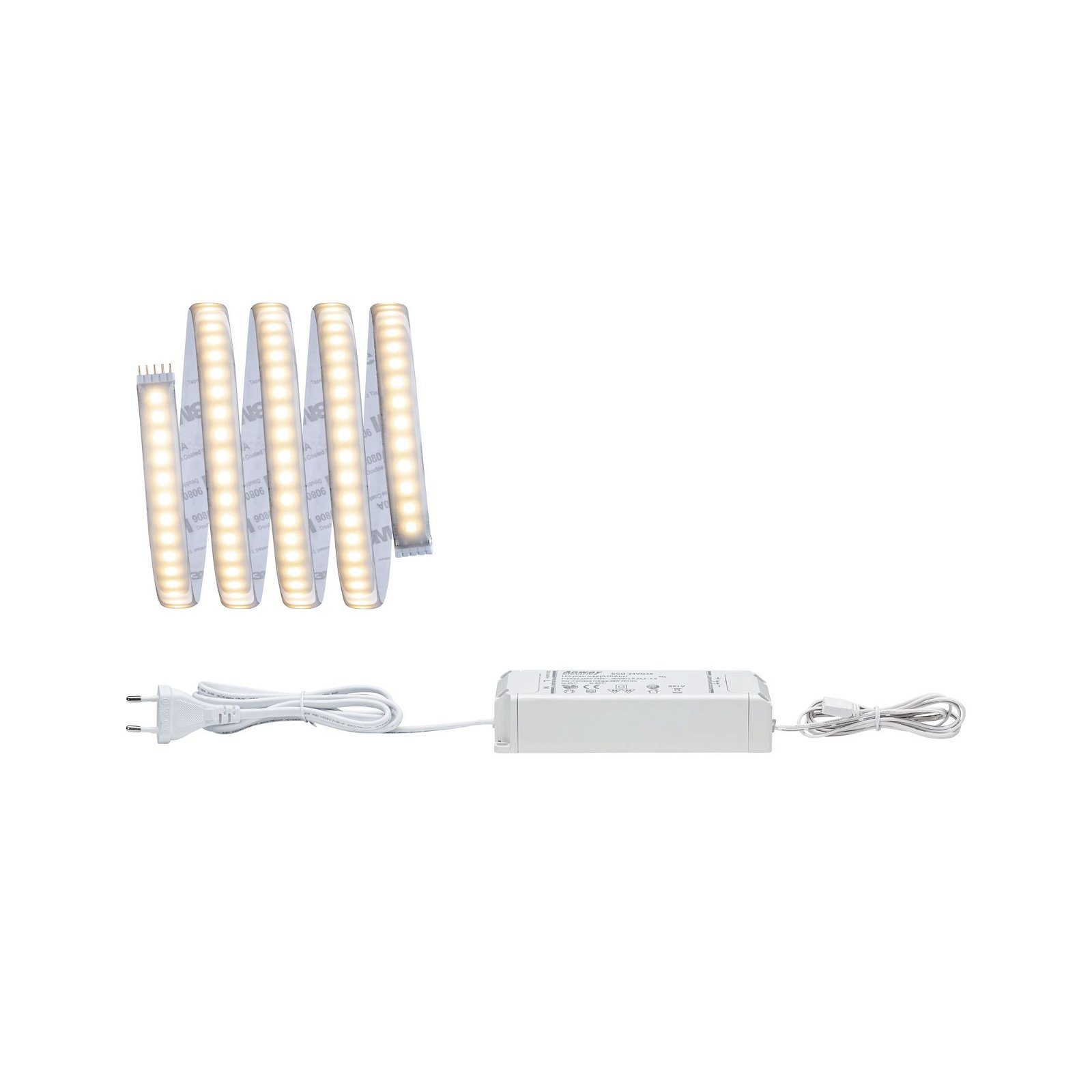 Paulmann LED-Streifen MaxLED 1000 Basisset 1,5m 20W 230/24V 60VA Silber Kunststoff, 1-flammig