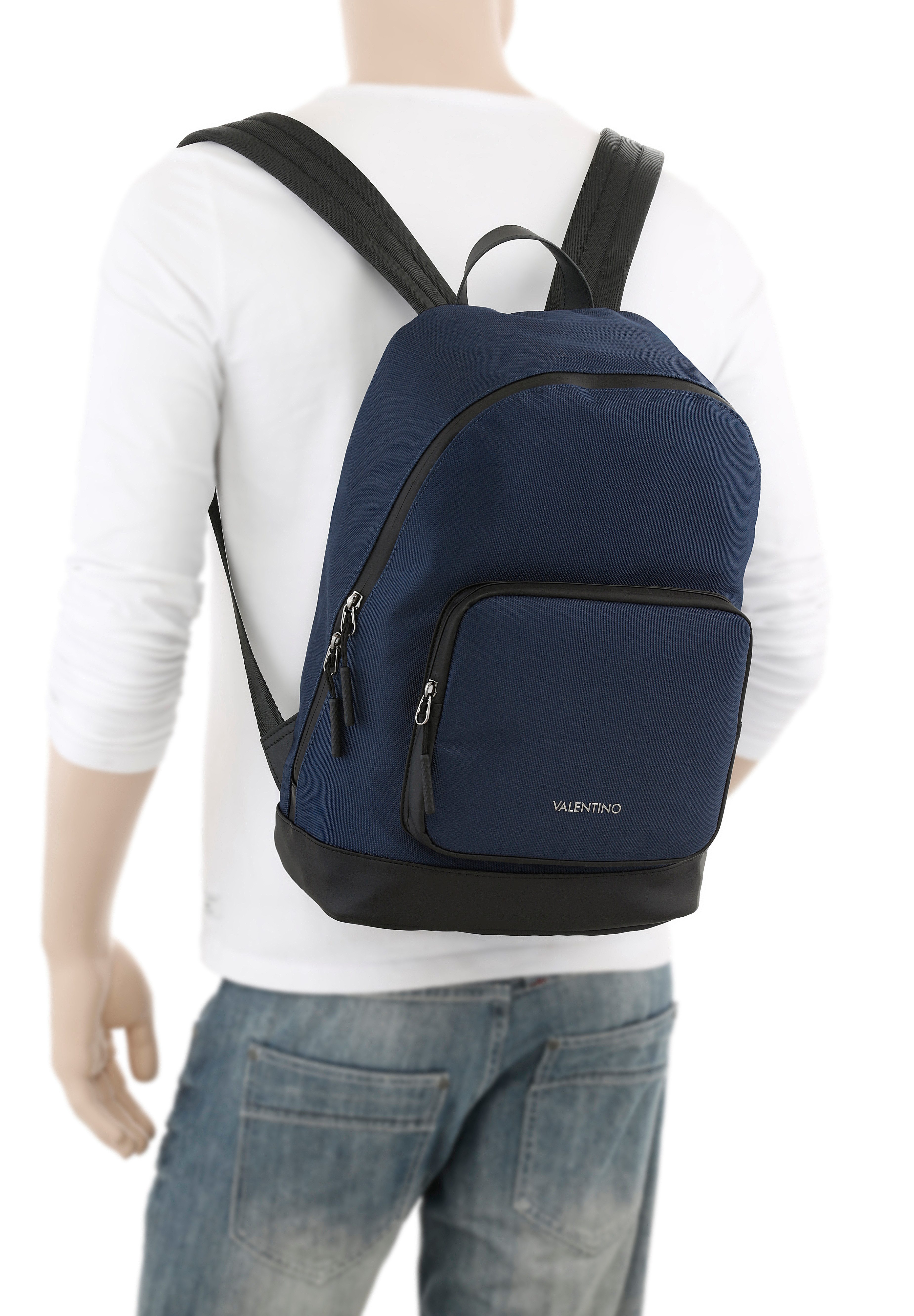 VALENTINO BAGS Cityrucksack BLU/NERO, Freizeitrucksack Arbeitsrucksack günstig online kaufen