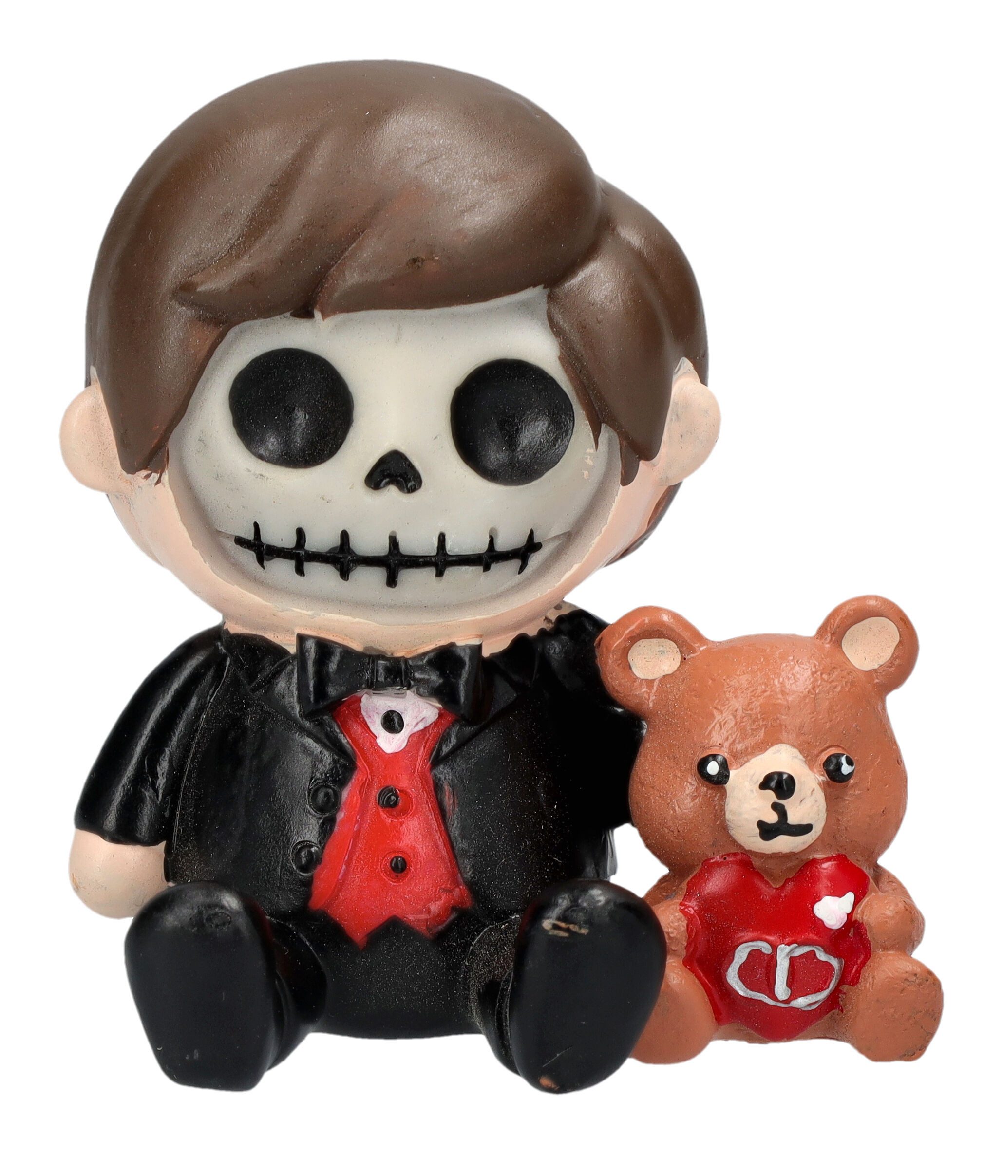 Figuren Shop GmbH Dekofigur Gothic Hochzeit Dekofigur – Furrybones Bräutigam Figur Skelett 7.5 cm