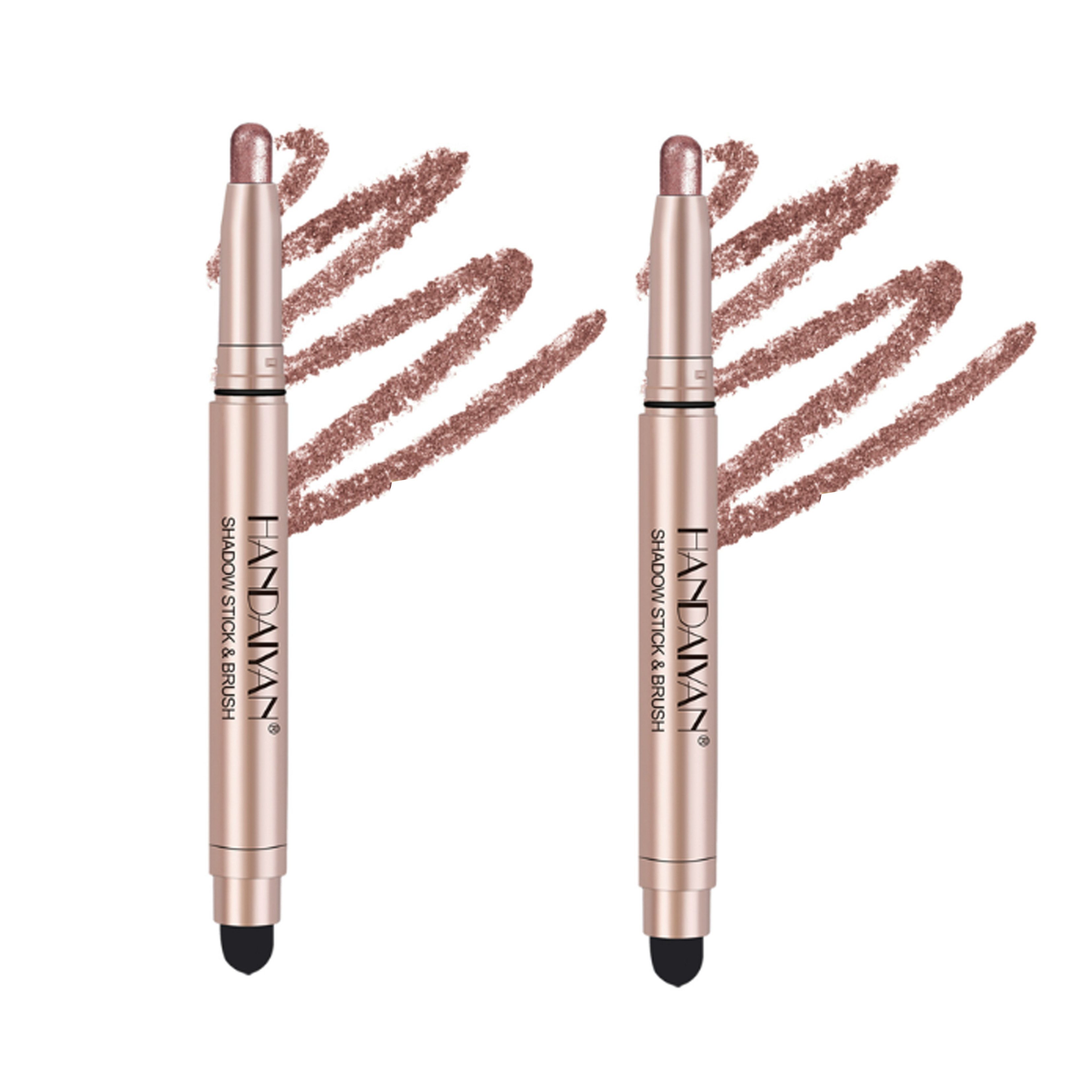 KINSI Lidschatten Doppelkopf Lidschatten-Stift,cremiger Lidschatten,matt & perlmutt, 2-tlg., wasserfest langanhaltend, hochpigmentiert Augenmakeup Stift