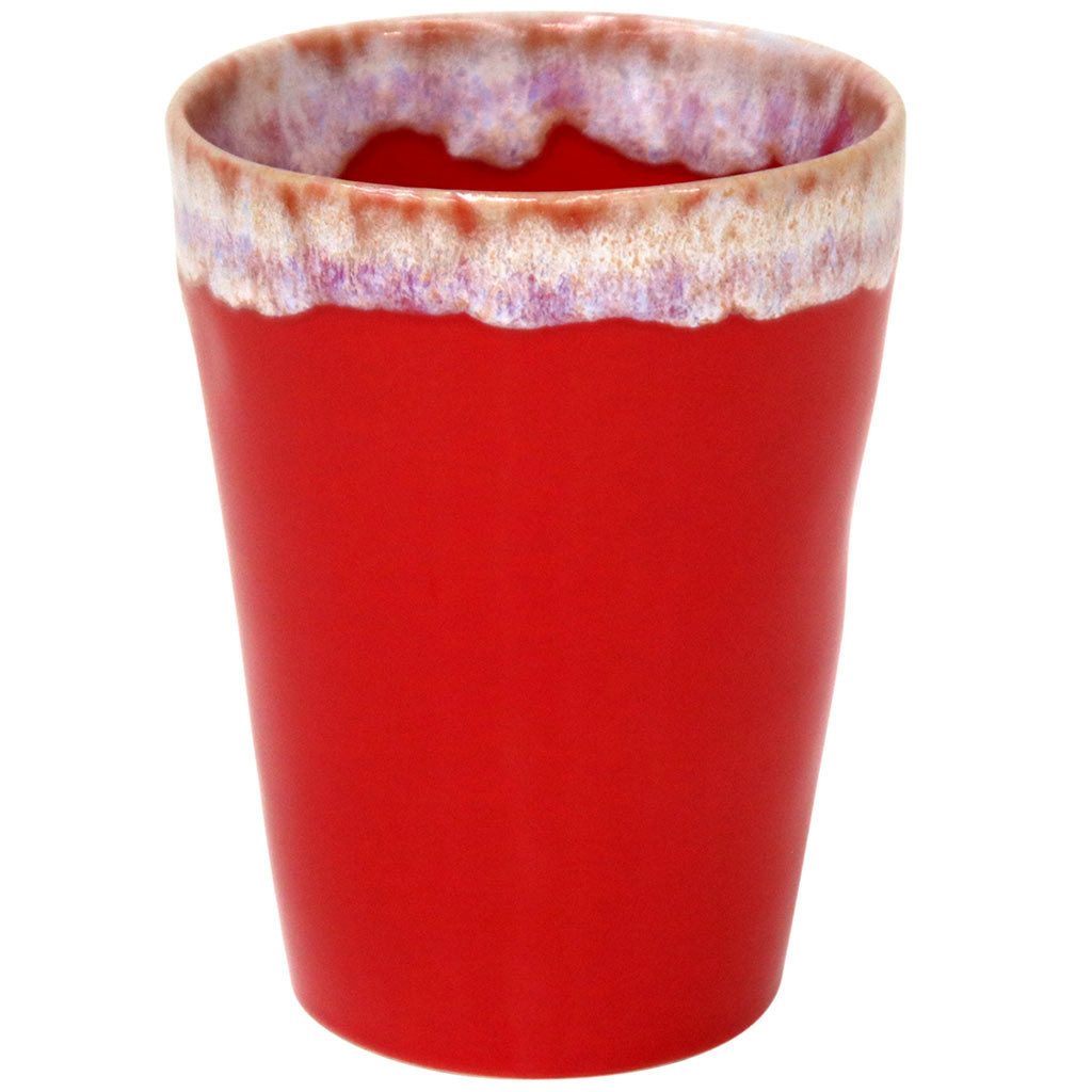 Costa Nova Becher Lungo Latte Grespresso, Rot, 38 cl, 1-tlg., Keramik, Ø ca. 9,2 cm, Höhe ca. 11,5 cm, Füllmenge 38 cl