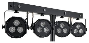 Showlite Lichtanlage LB-4390 LED Licht Komplettanlage RGB, mit Wireless Fußschalter, T-Bar, Stativ, Taschen