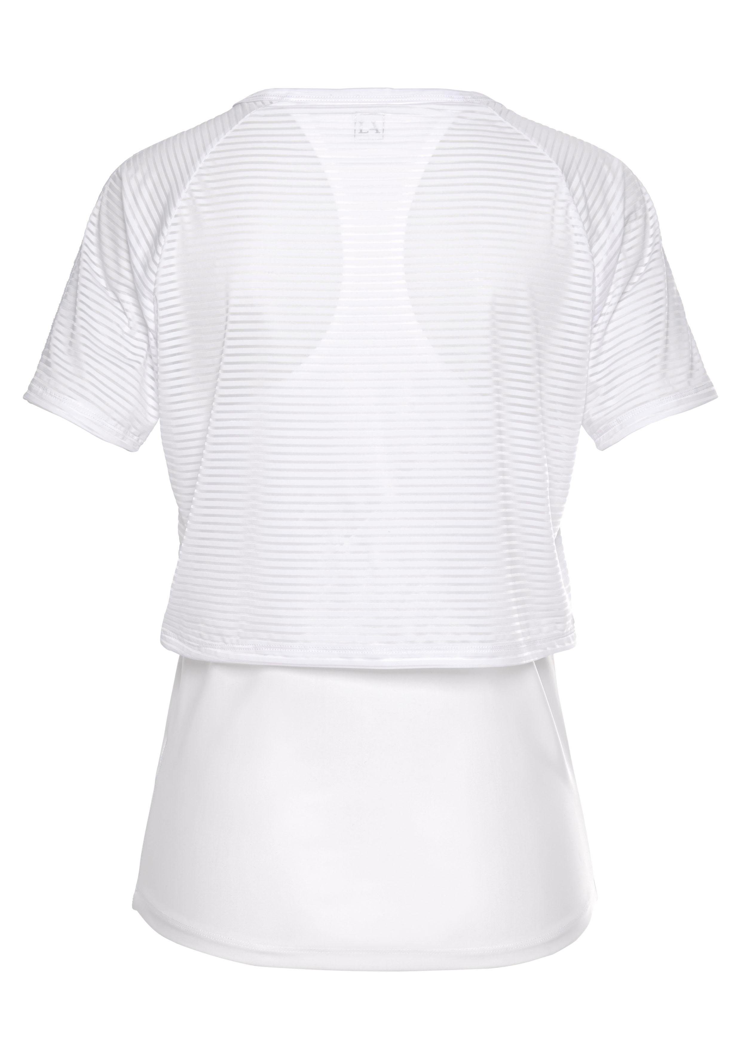 T-Shirt Funktionsshirt 1 Layer-Design 2 ACTIVE LASCANA Mauve in Digital im weiß