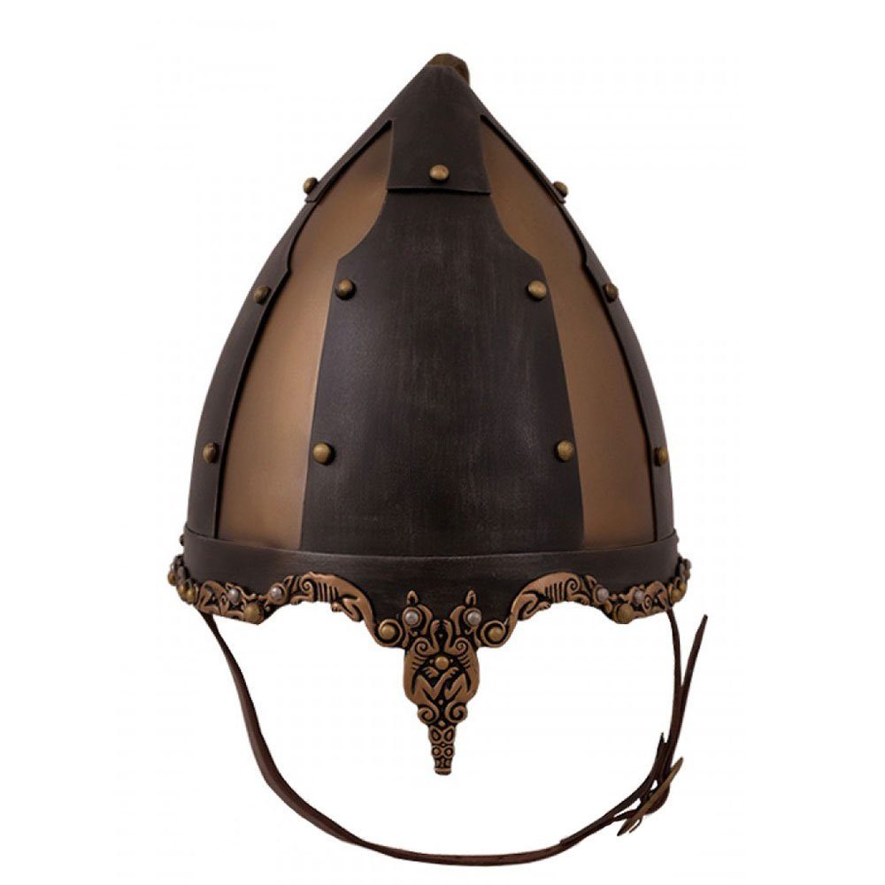 Ritter-Kostüm Rus-Helm mit Pferdehaarbusch