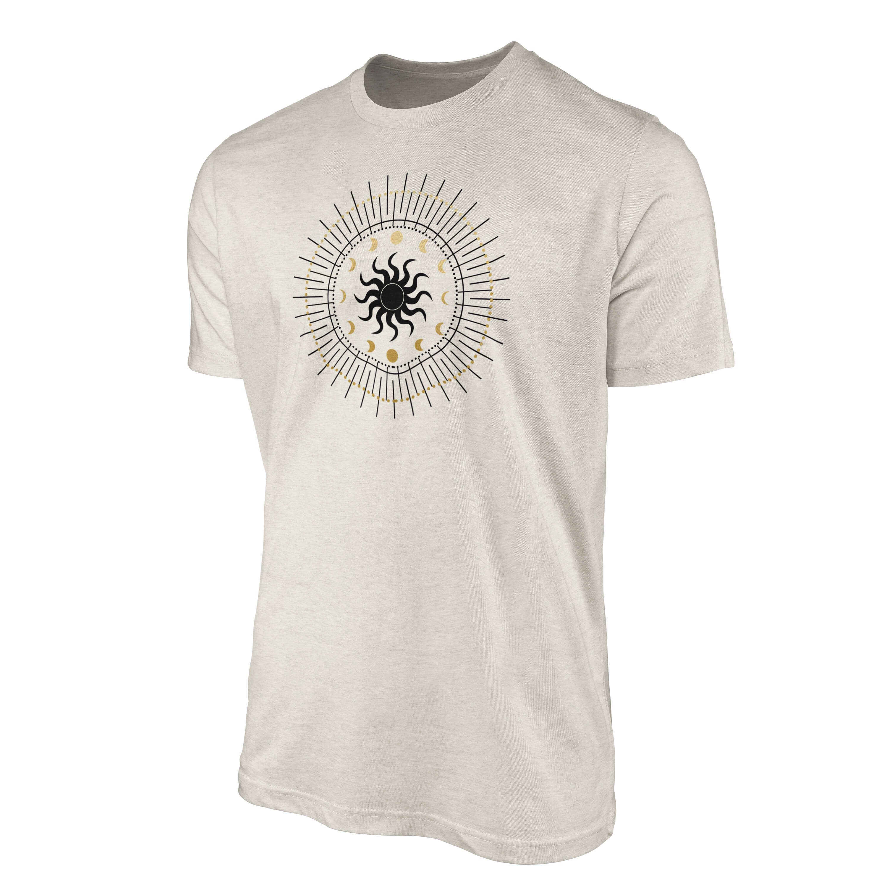 Art (1-tlg) Ökomode Herren Nachhaltig Sinus Sonne T-Shirt Bio-Baumwolle Mond Motiv Shirt 100% Astrologie aus T-Shirt gekämmte